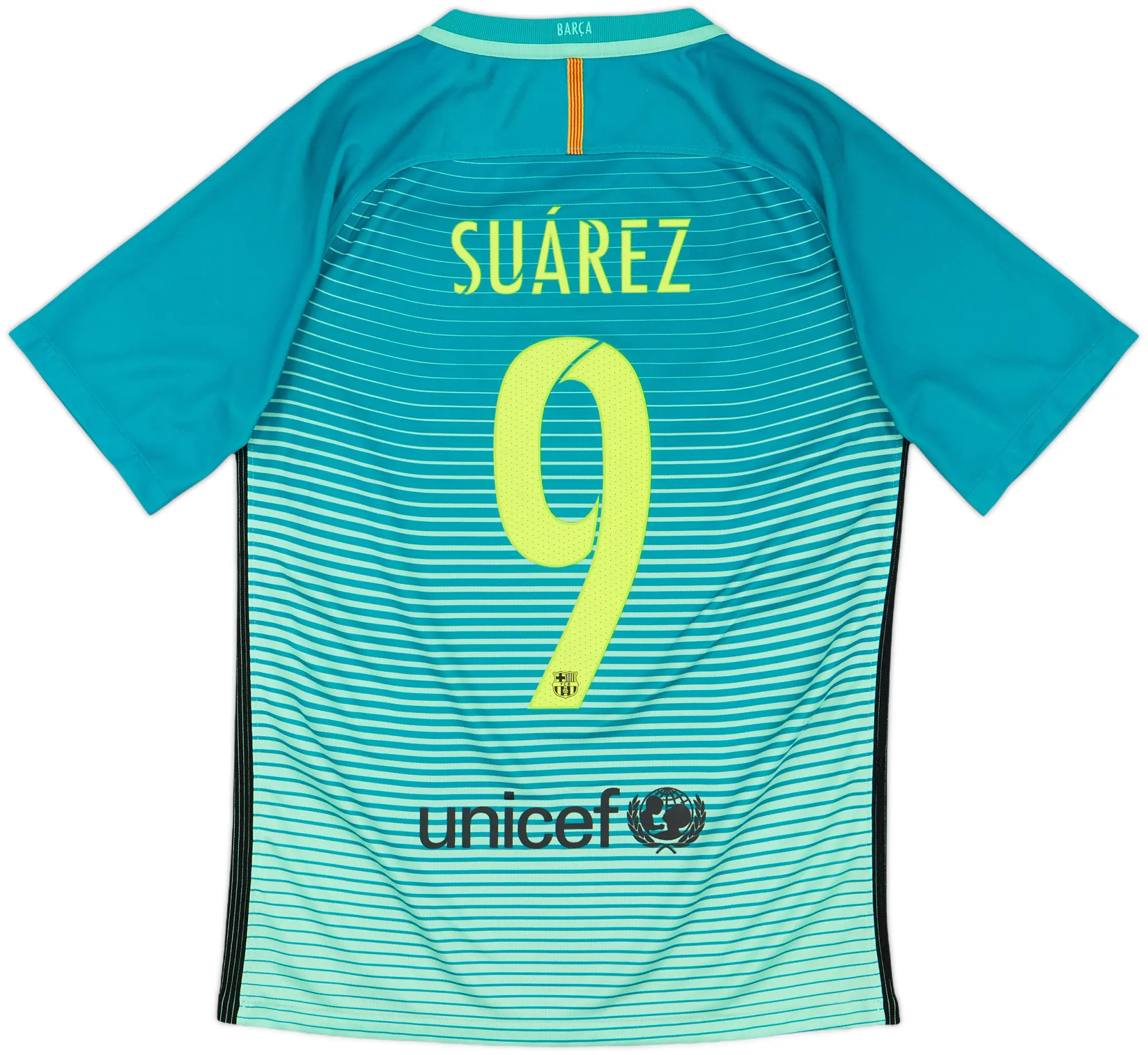 2016-17 Barcelona Third Shirt Suarez #9 - 7/10 - (S)