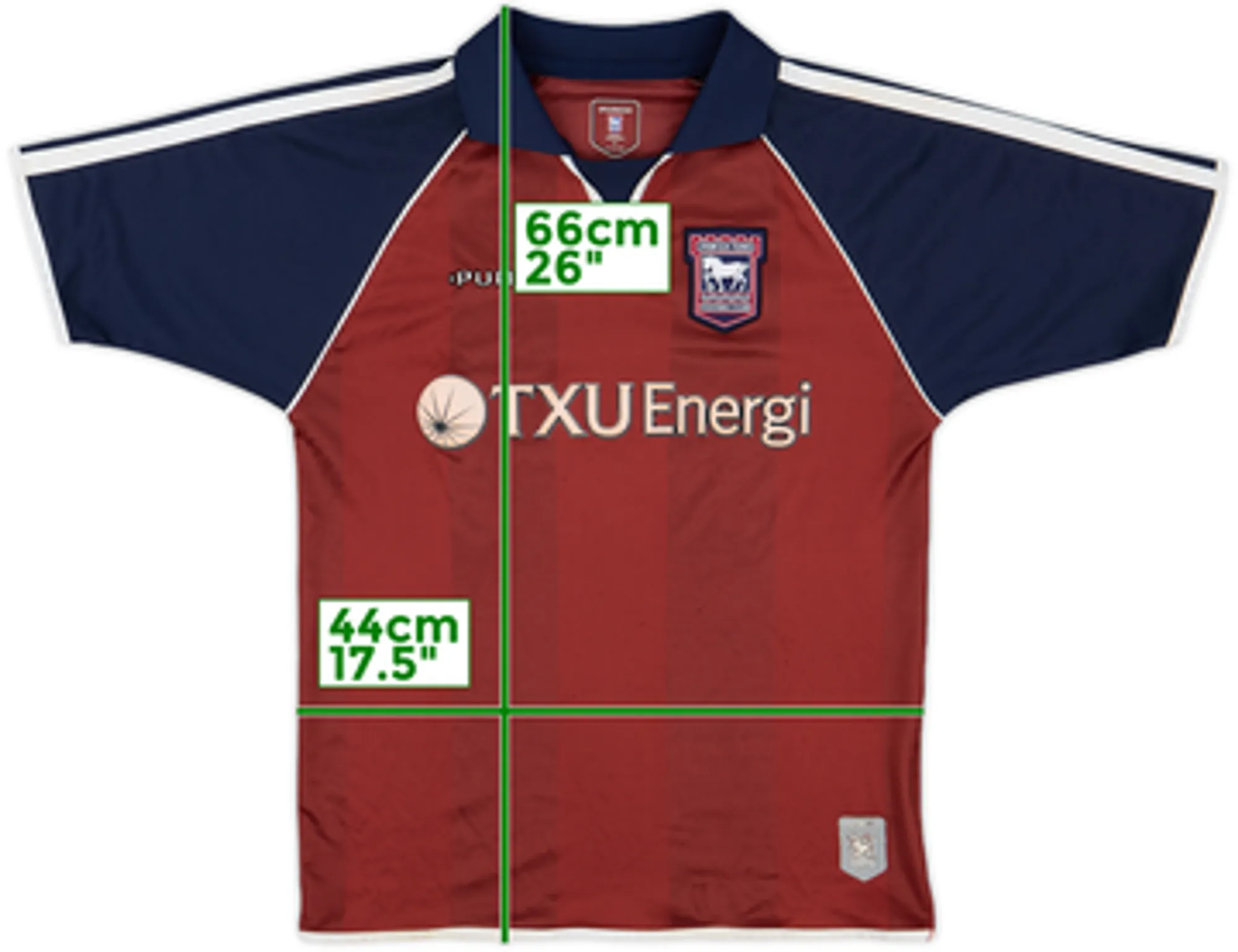 Away Ipswich Town Boys SS Away Shirt 2002/04