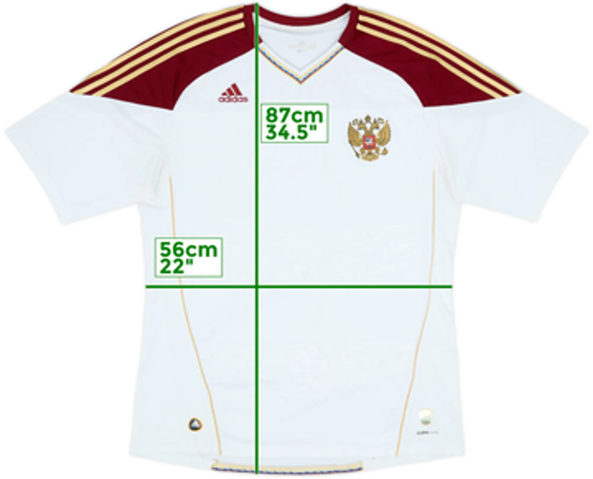 adidas Russia Mens SS Away Shirt 2010