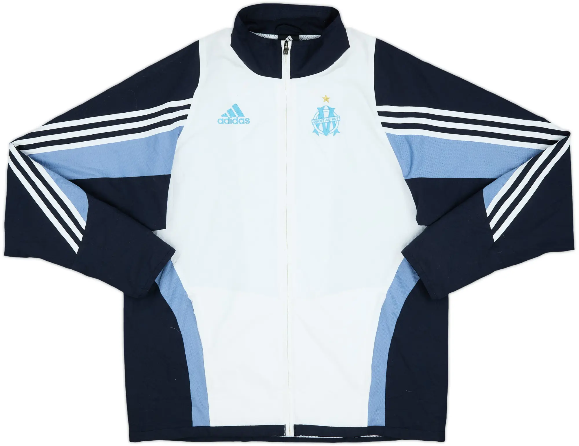 2003-04 Olympique Marseille adidas Track Jacket - 7/10 - (M)