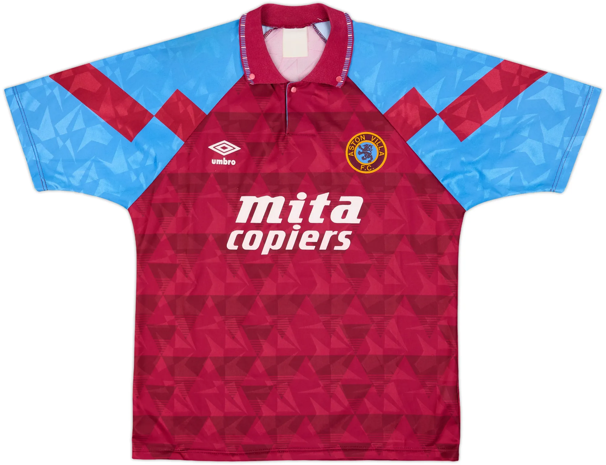 Umbro Aston Villa Mens SS Home Shirt 1990/92