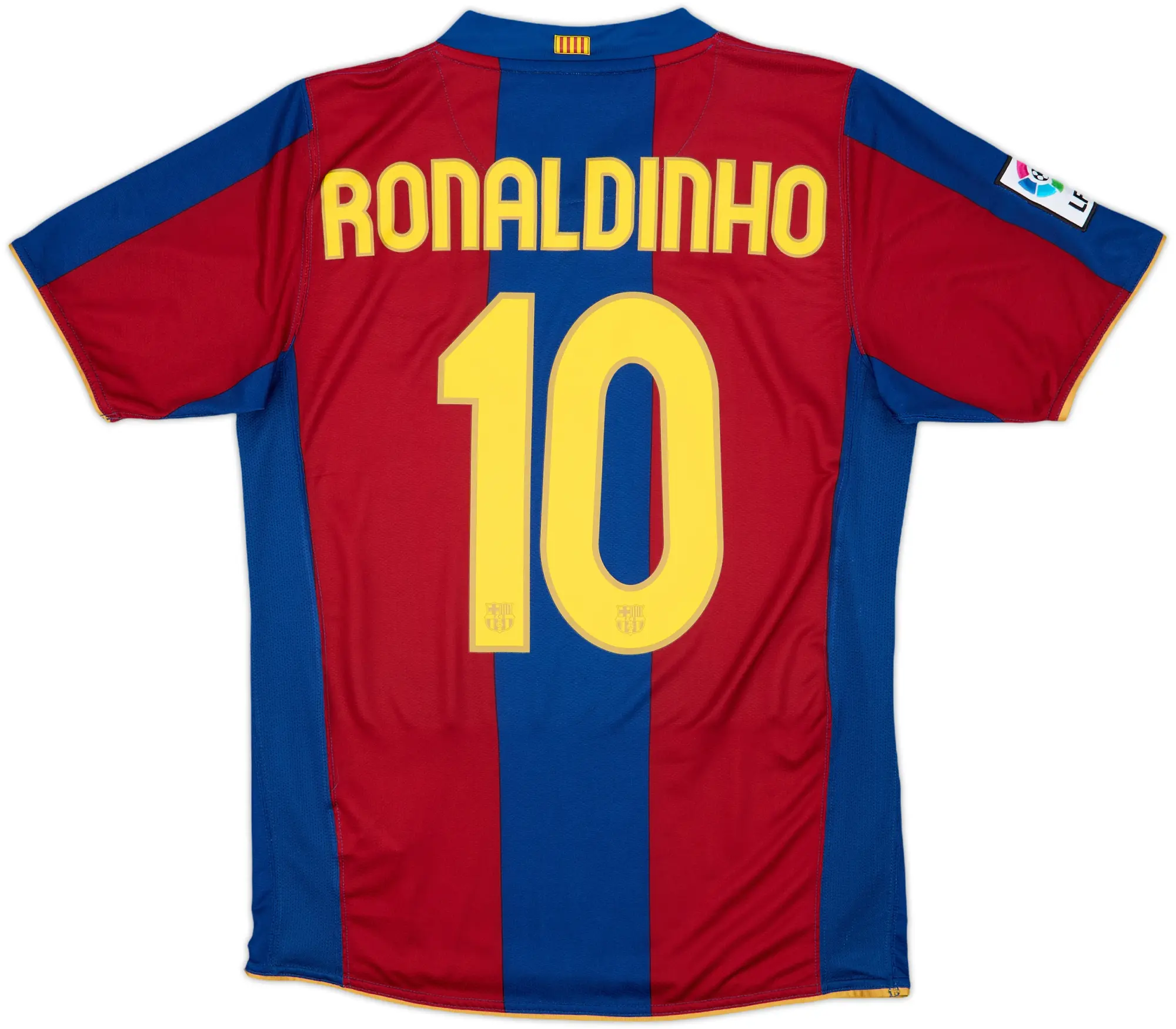2007-08 Barcelona Home Shirt Ronaldinho #10 - 9/10 - (S)