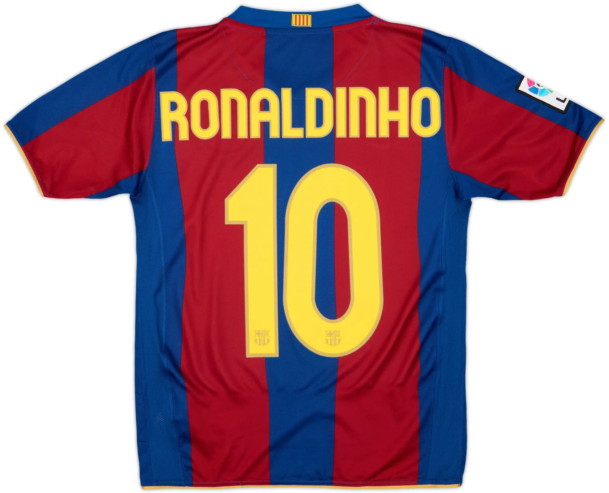 2007-08 Barcelona Home Shirt Ronaldinho #10 - 10/10 - (L.Boys)