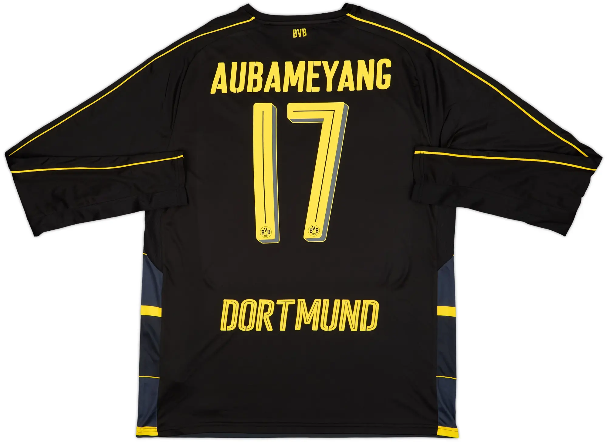 2016-17 Borussia Dortmund Away L/S Shirt Aubameyang #17 - 10/10 - (XL)