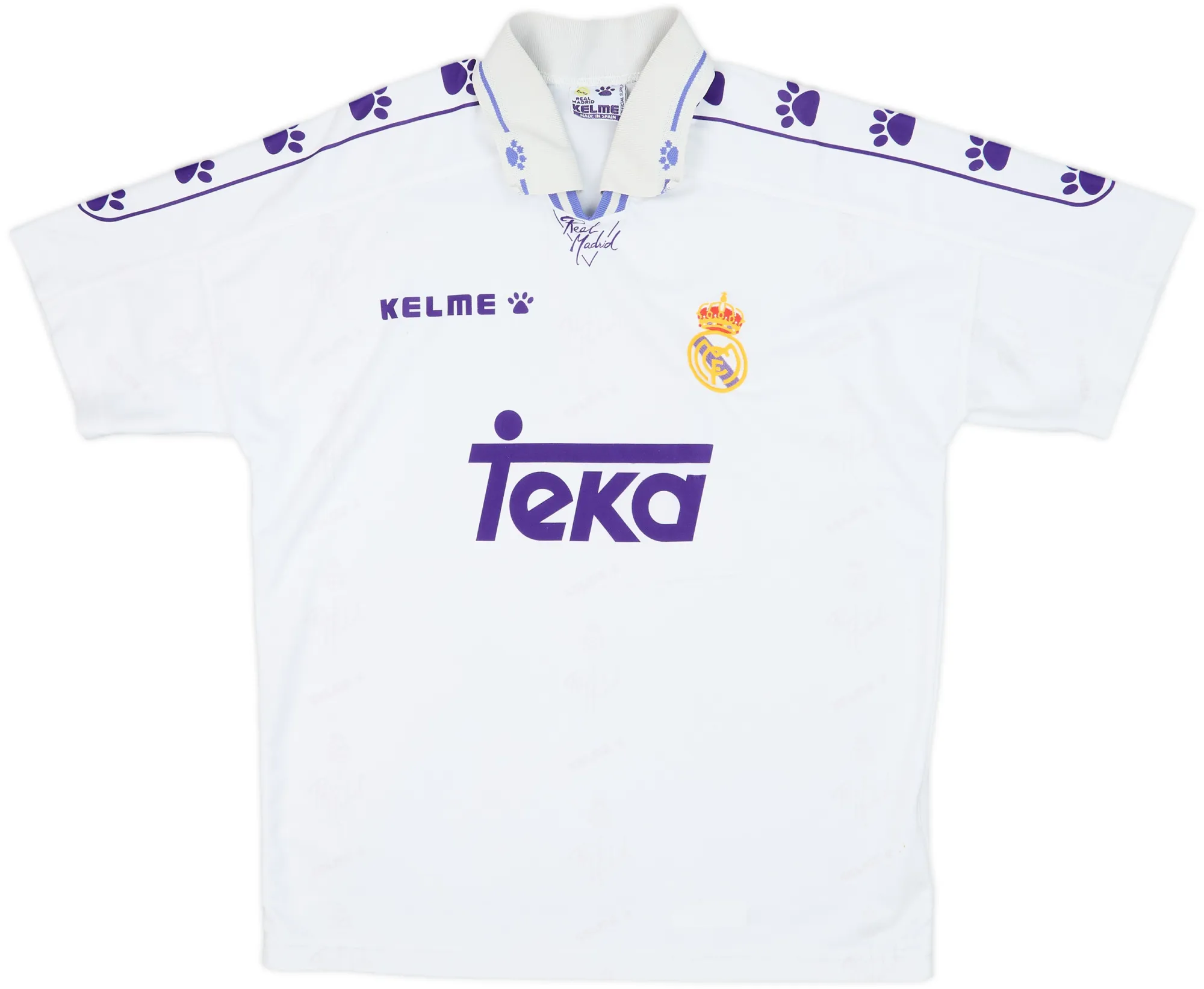 Kelme Real Madrid Mens SS Home Shirt 1994/96