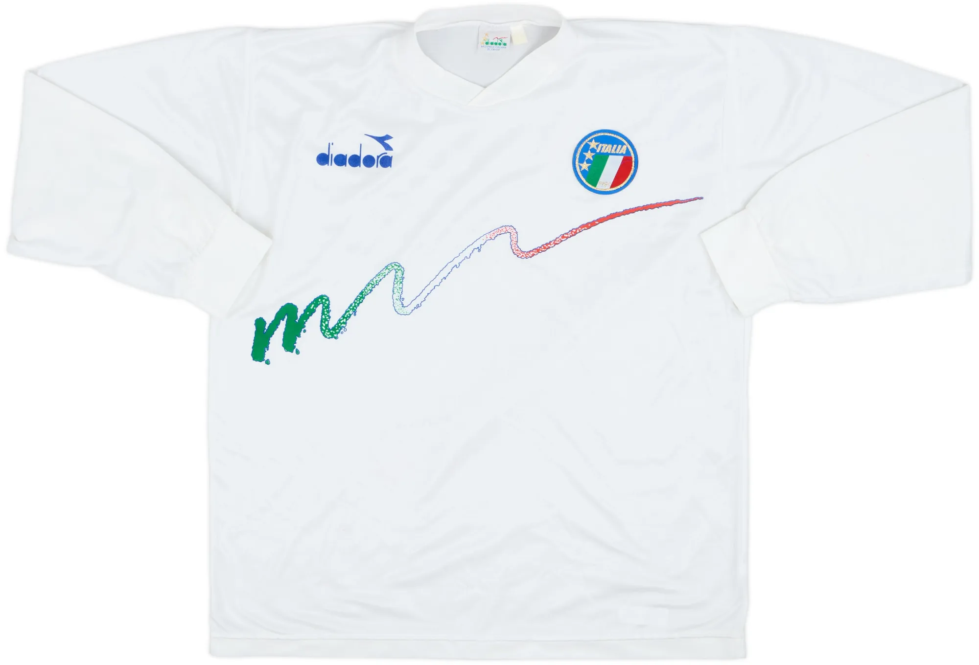 Diadora Italy Mens LS Home Shirt 1990
