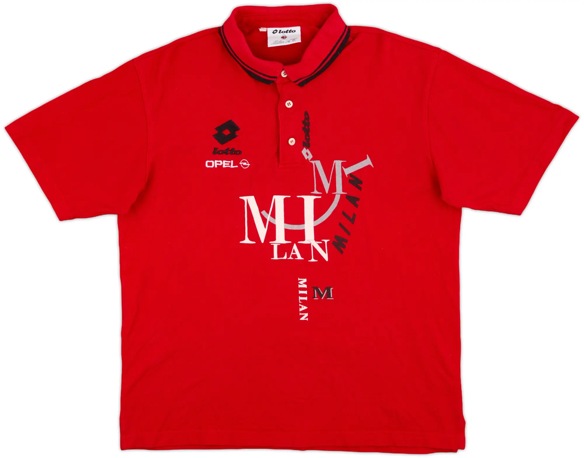 1993-94 AC Milan Lotto Polo Shirt - 7/10 - (XL)