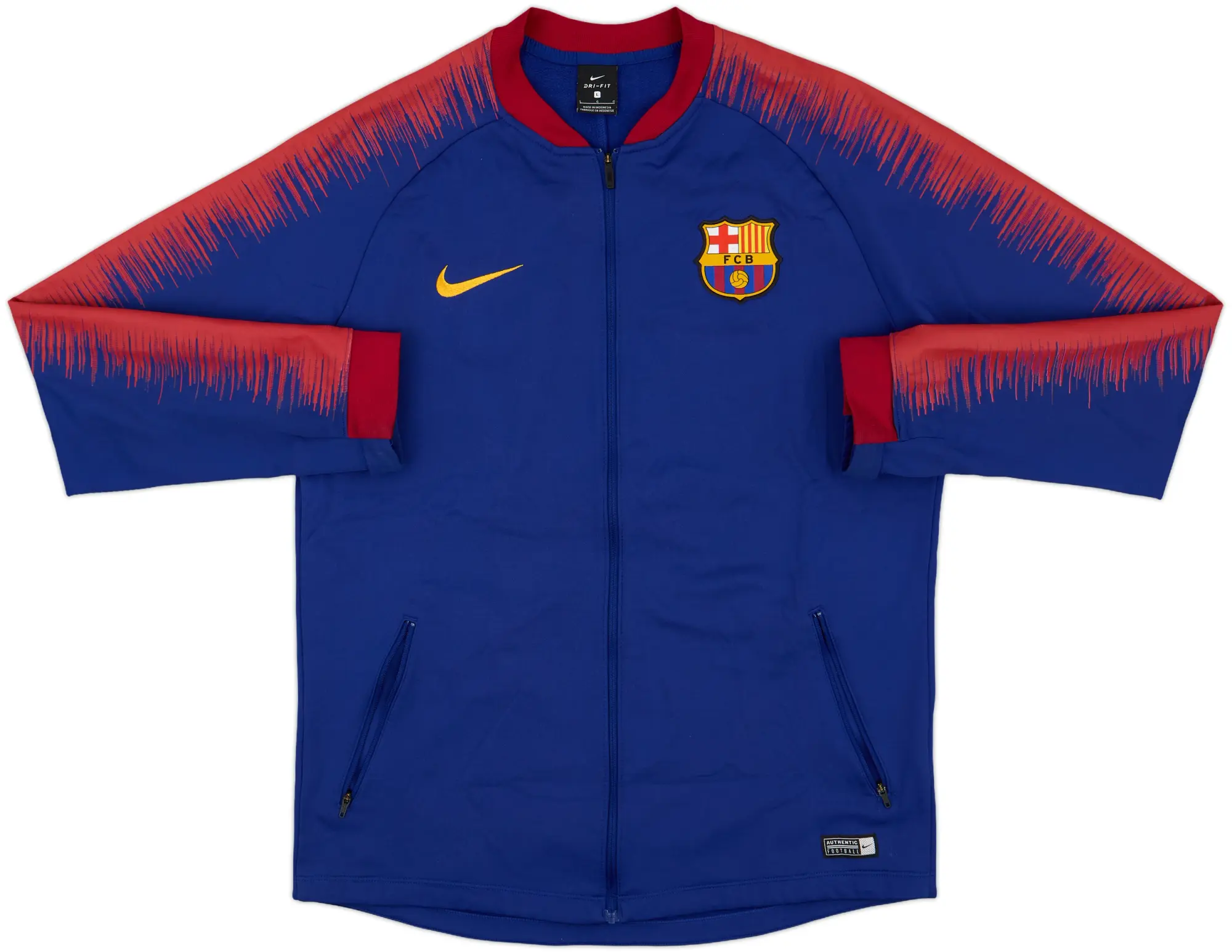2018-19 Barcelona Nike Track Jacket - 8/10 - (L)