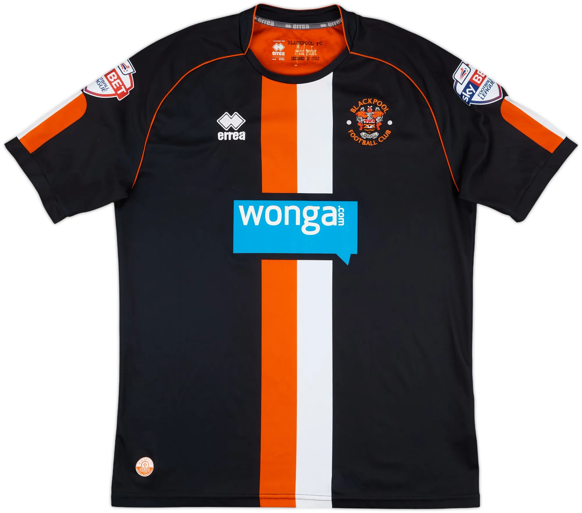Errea Blackpool Mens SS Third Shirt 2014/15