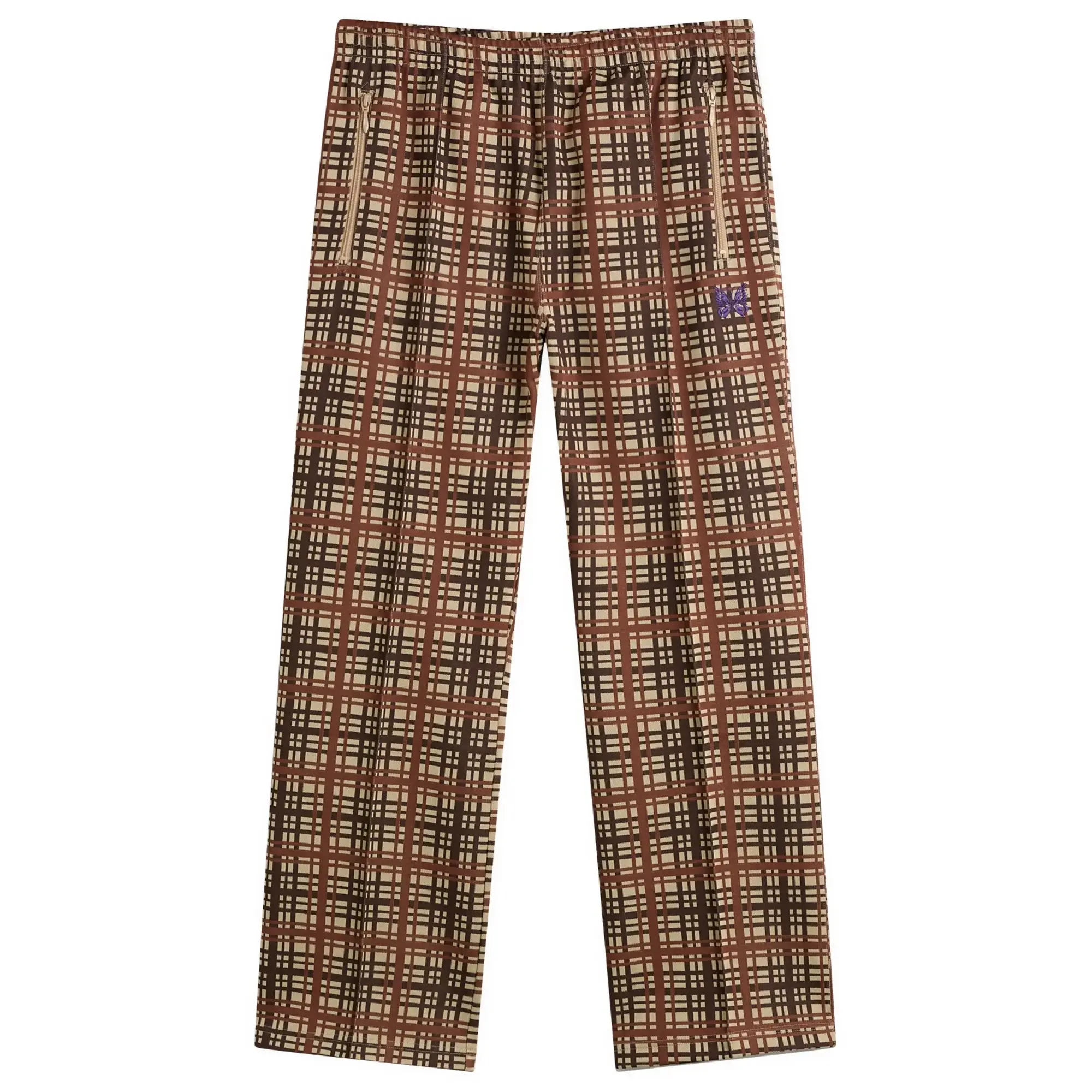Needles Men's Poly Jacquard Track Pants Plaid