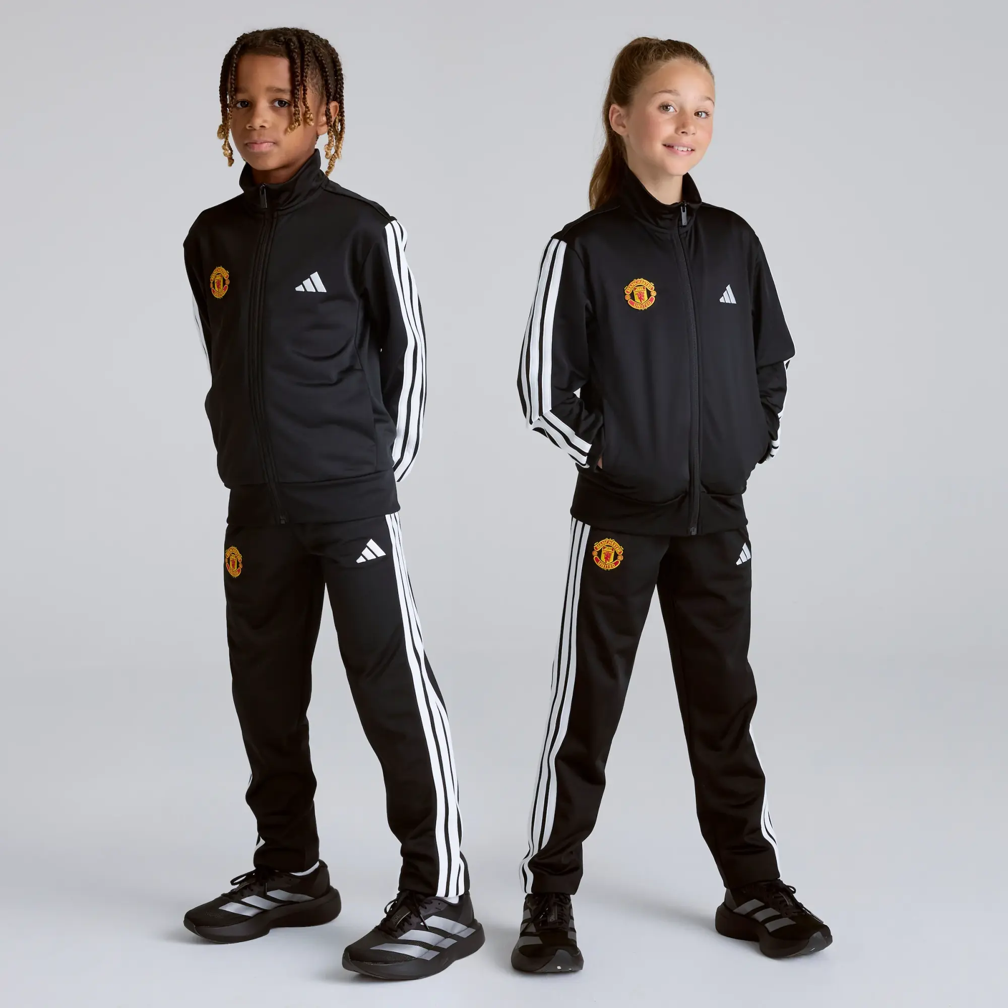 Manchester United x adidas Kids Essentials CLIMACOOL Tracksuit Black