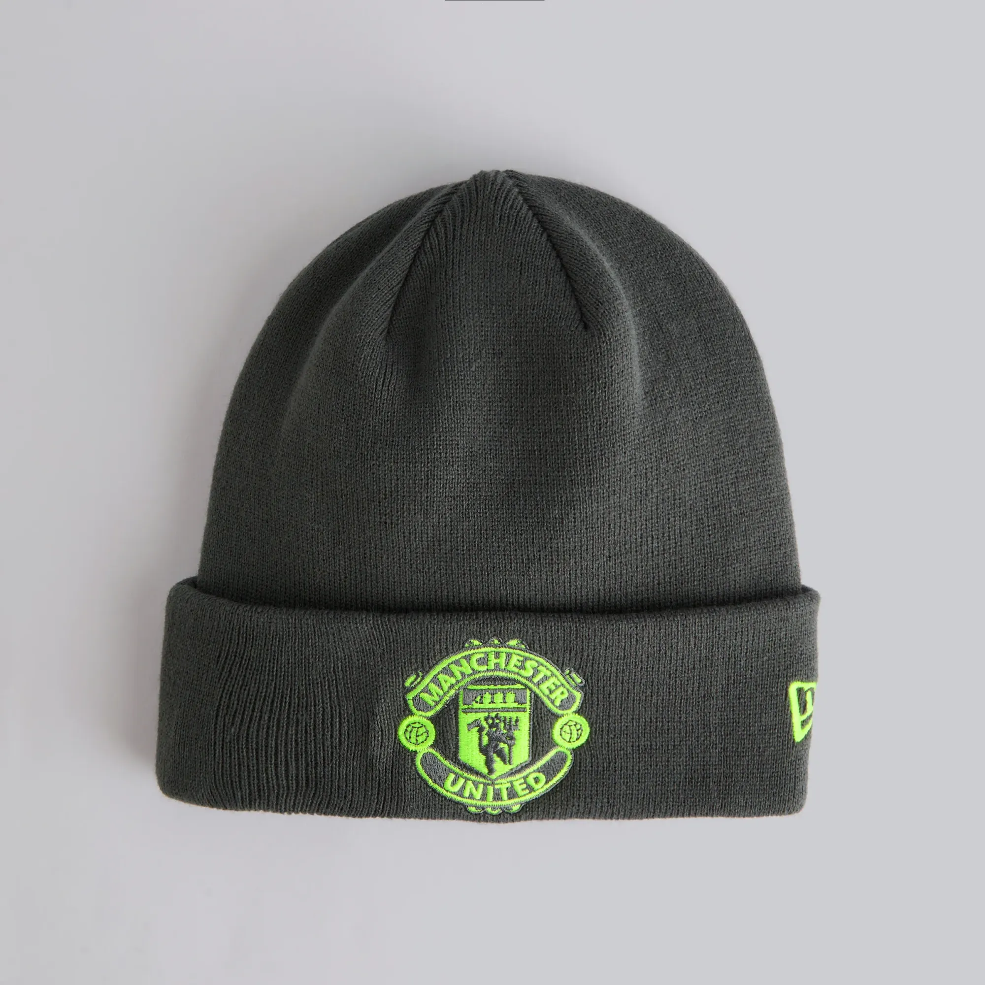 Manchester United x New Era Neon Crest Beanie Grey