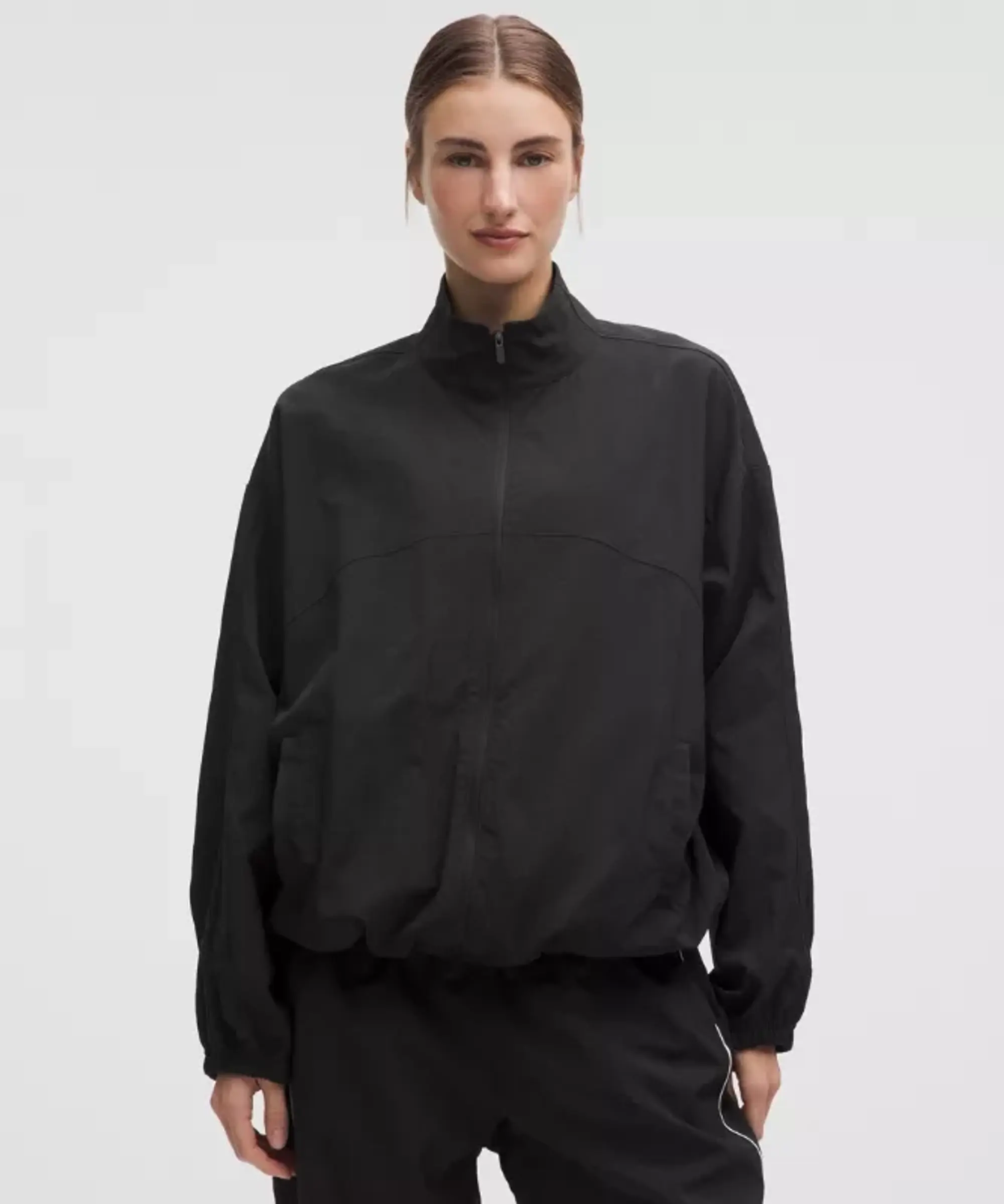 lululemon – Women's License to Train Woven Oversized Jacket – Color Black/White – Size Large