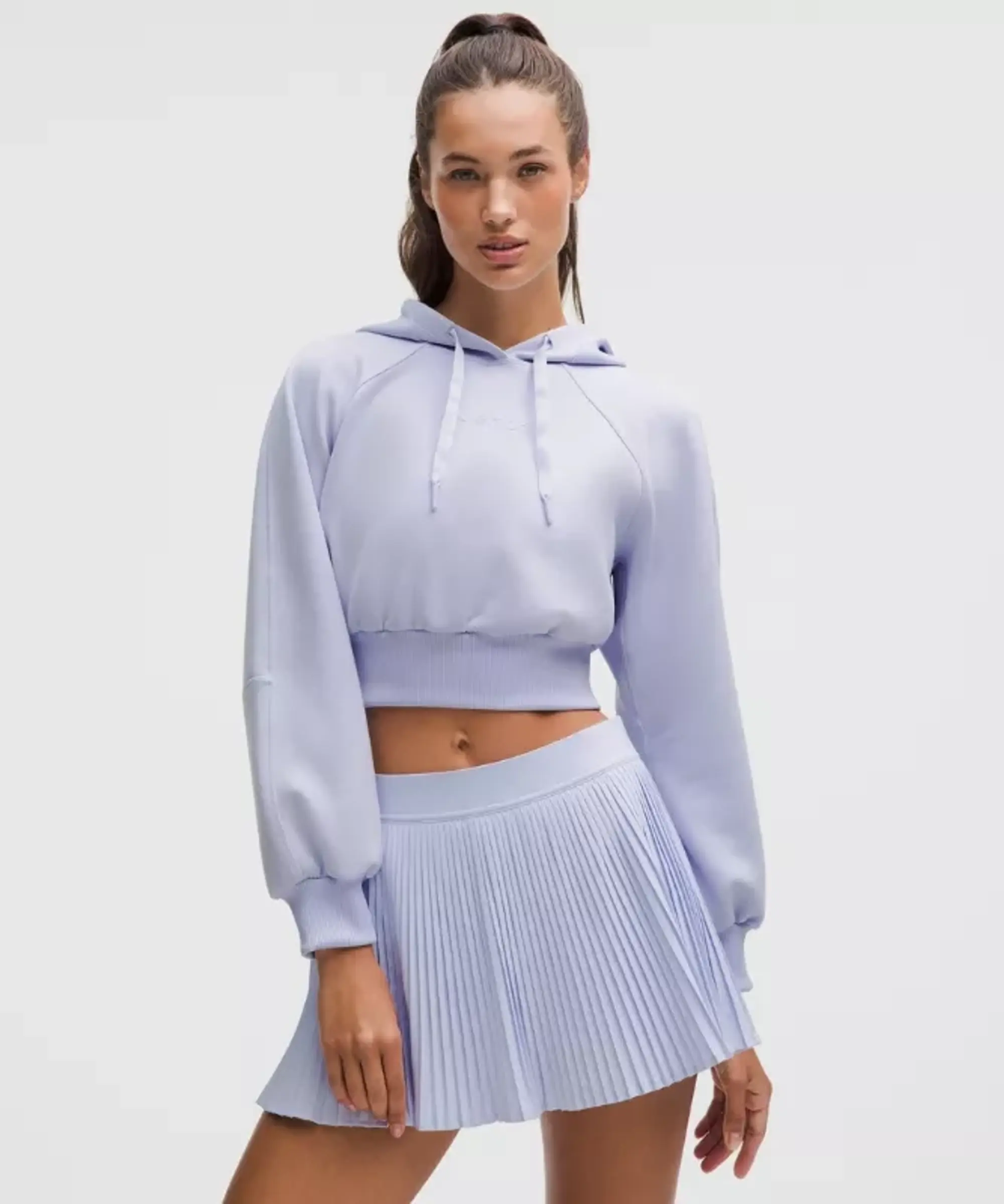 lululemon – Women's Smooth Spacer Cropped Hoodie Emboss – Color Blue – Size 0