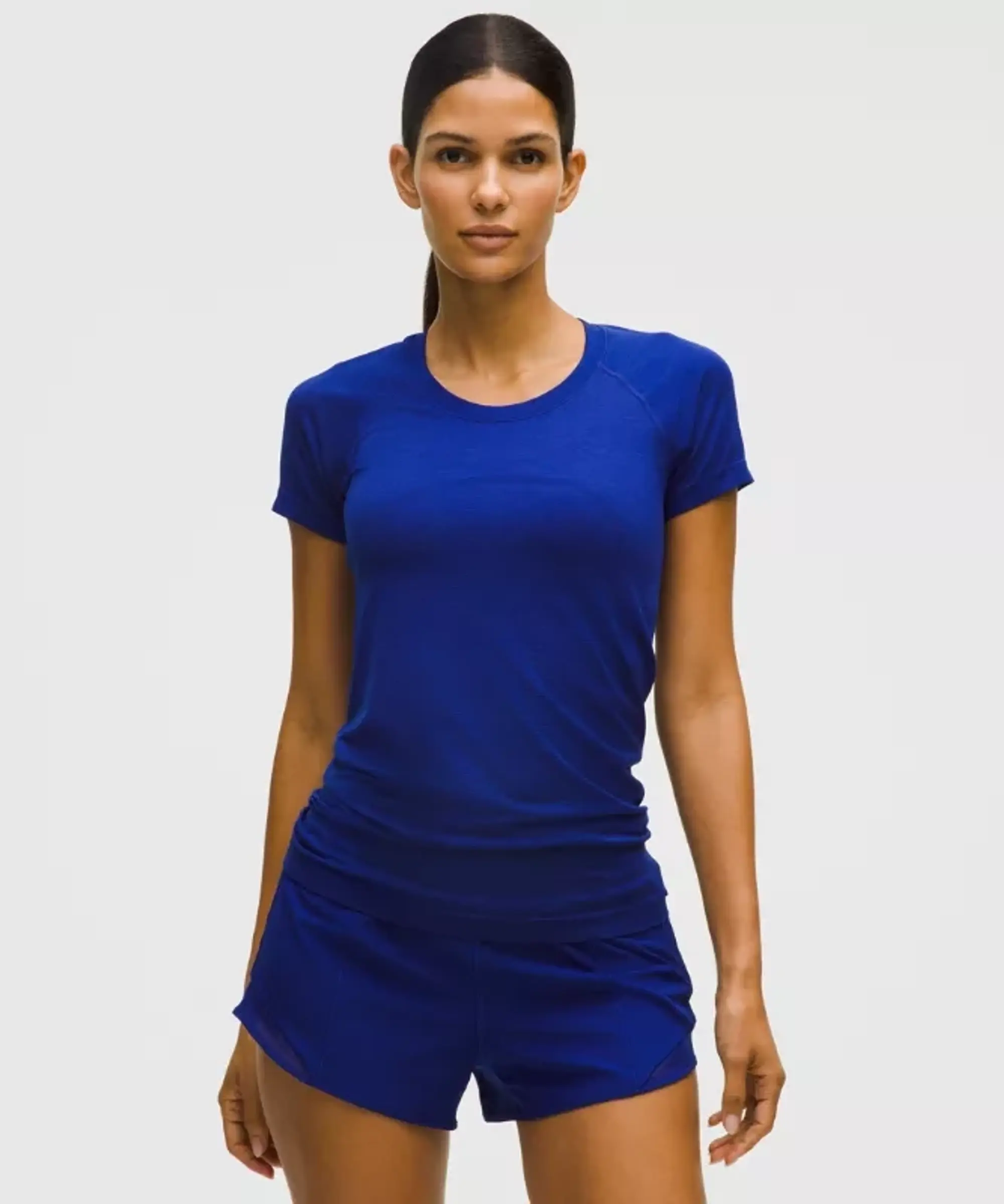 lululemon – Women's Swiftly Tech Short-Sleeve Shirt 2.0 Hip Length – Color Blue – Size 0