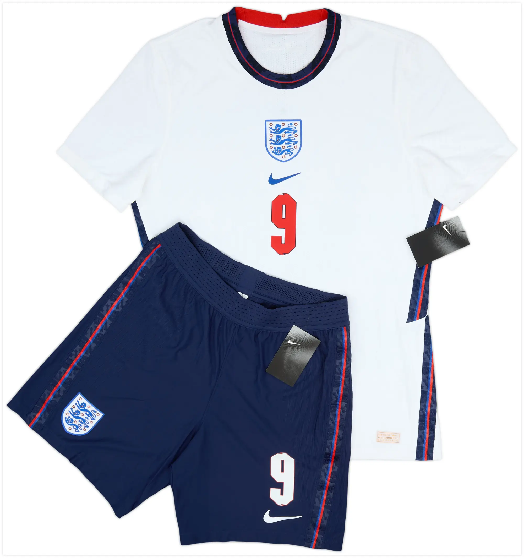 2020-21 England Youth Issue Home Shirt & Shorts #9 (L)