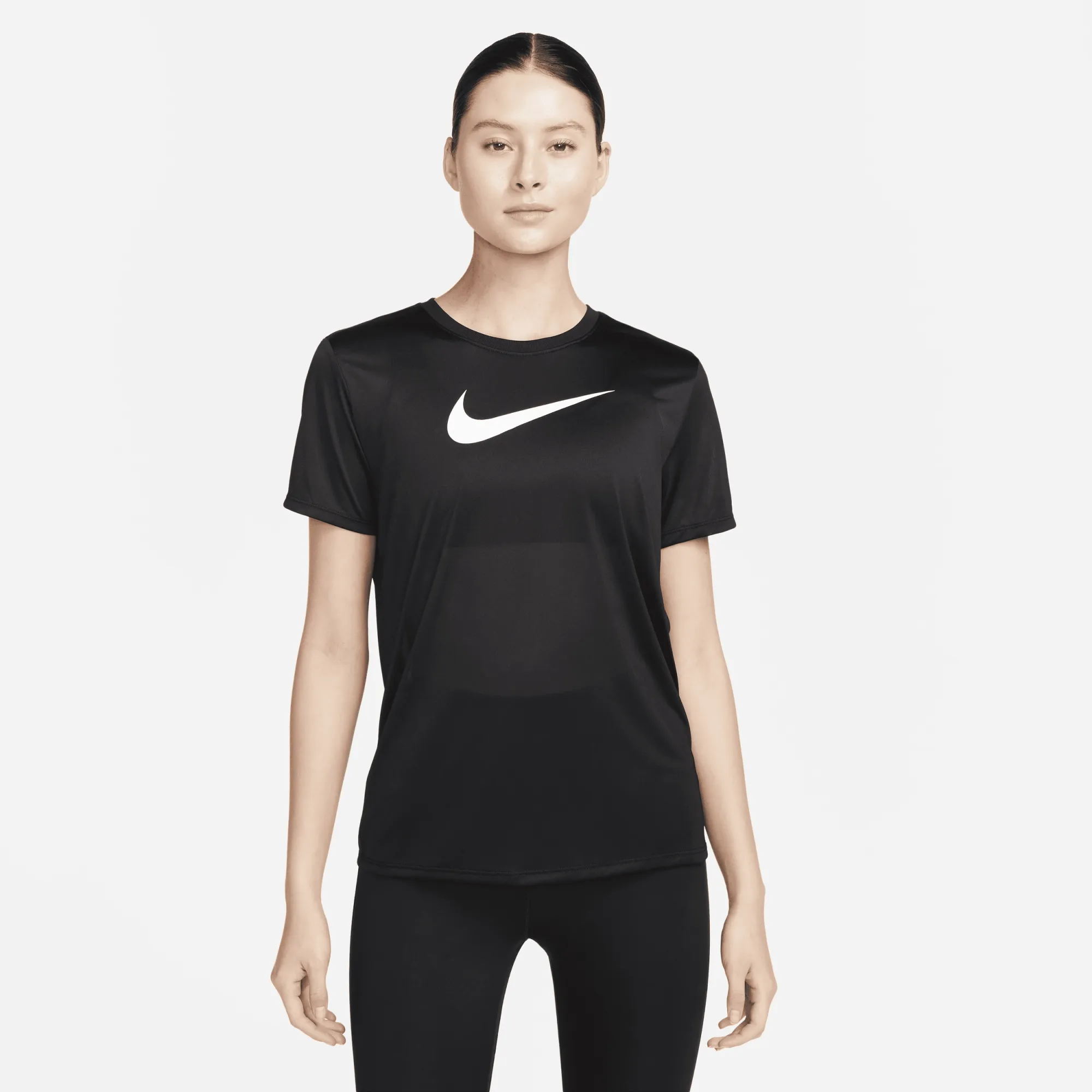 Nike Women's Dri-FIT Graphic T-Shirt - Black - Polyester