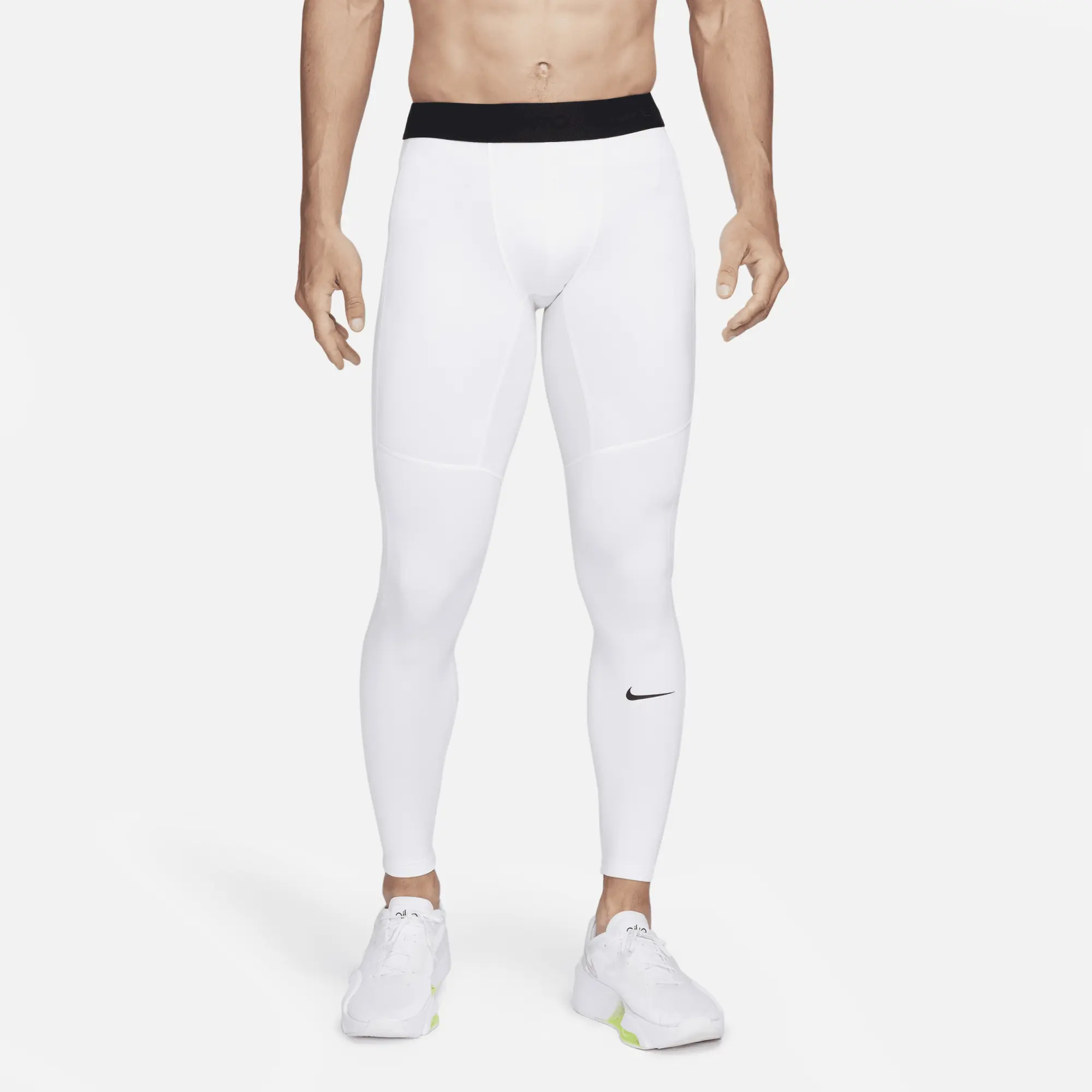 Nike Pro Warm Men's Tights - White - Polyester/Elastane