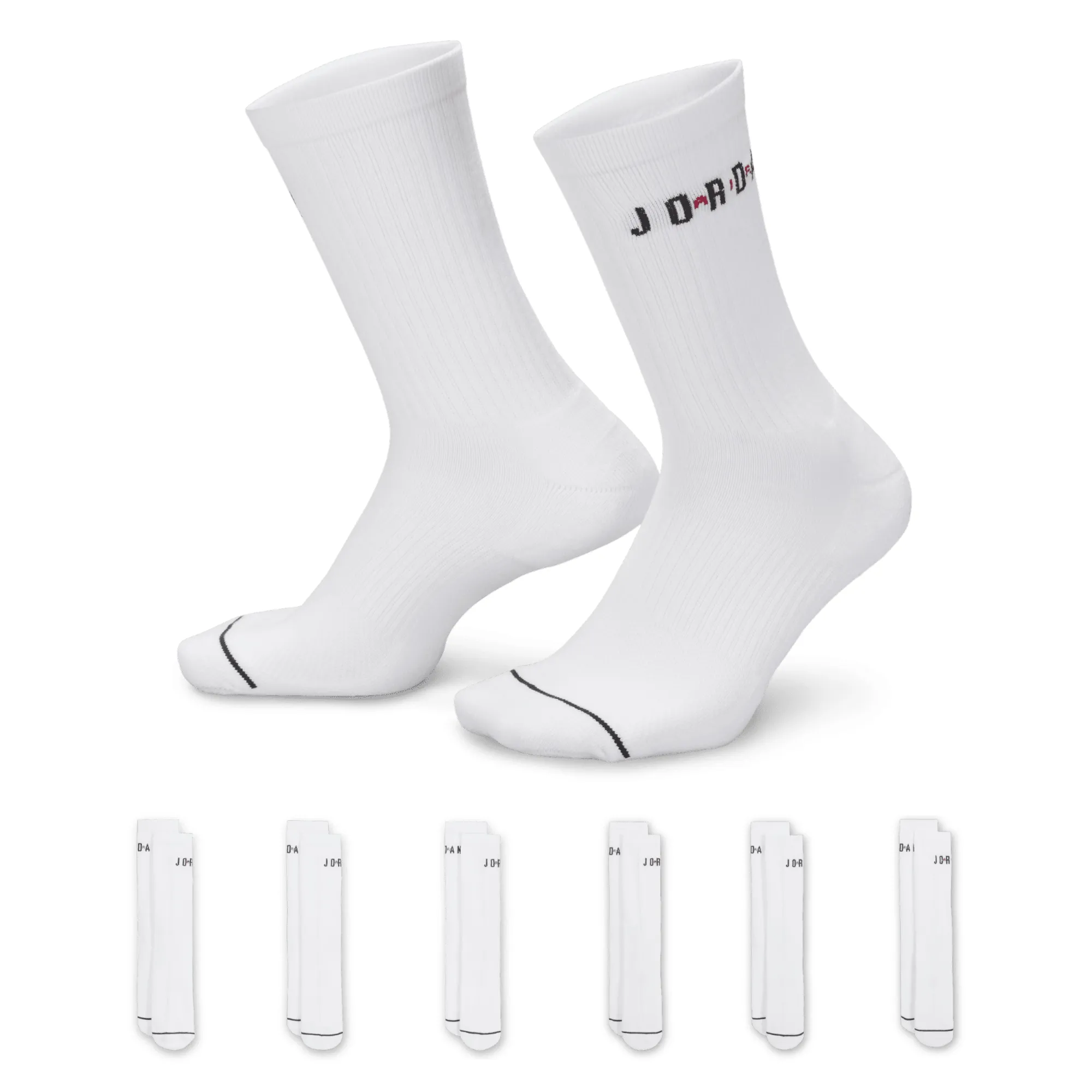 Nike Jordan Everyday Crew Socks (6 Pairs) - White