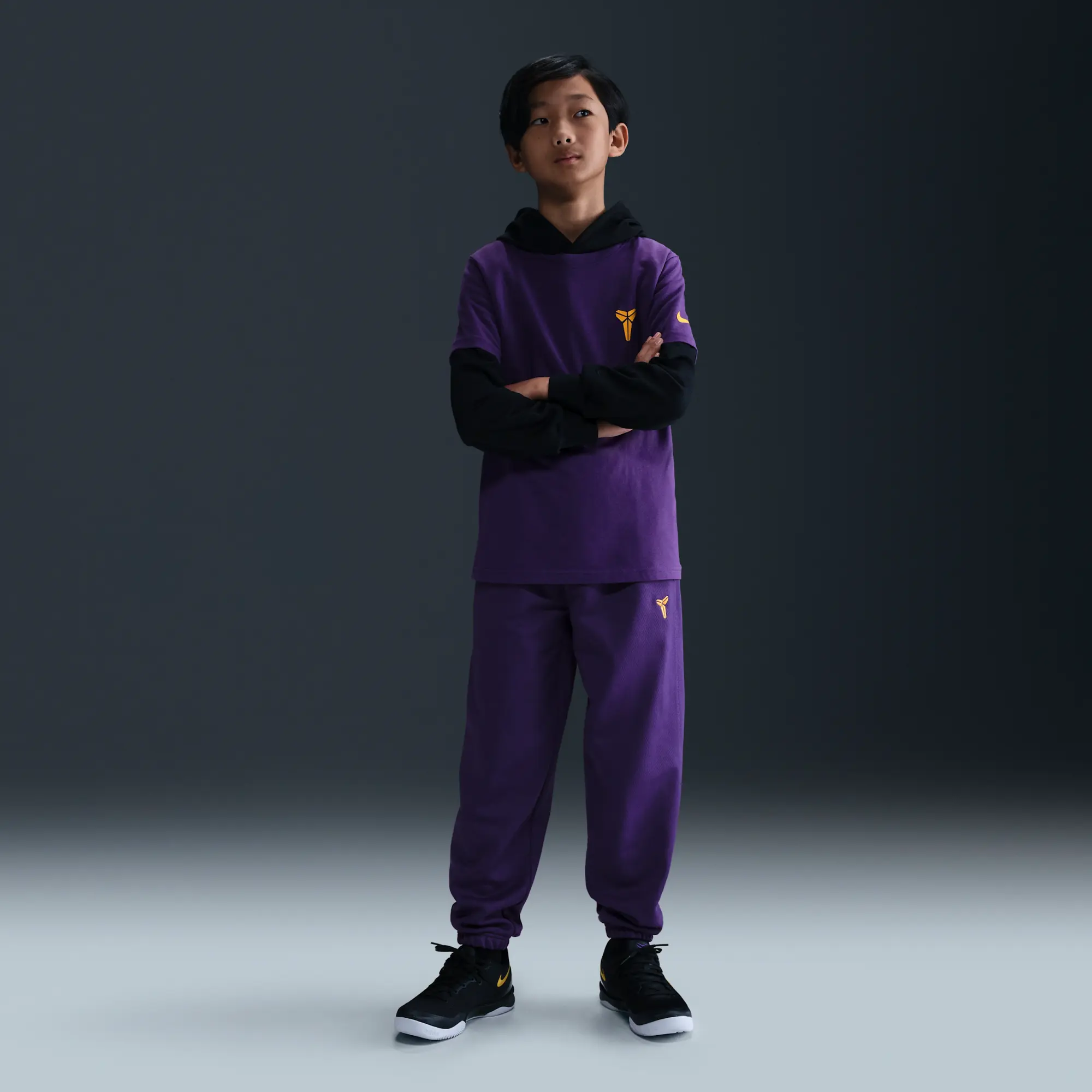 Nike Kobe Older Kids' Therma-FIT Trousers - Purple - Polyester