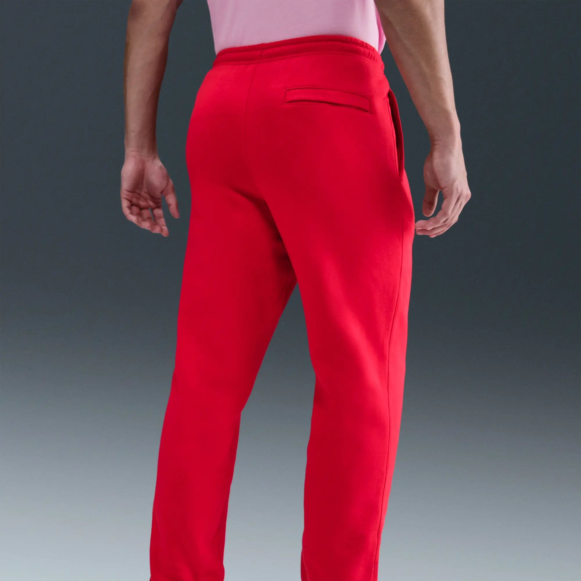 Nike Club Men's Joggers - Red - Cotton/Polyester