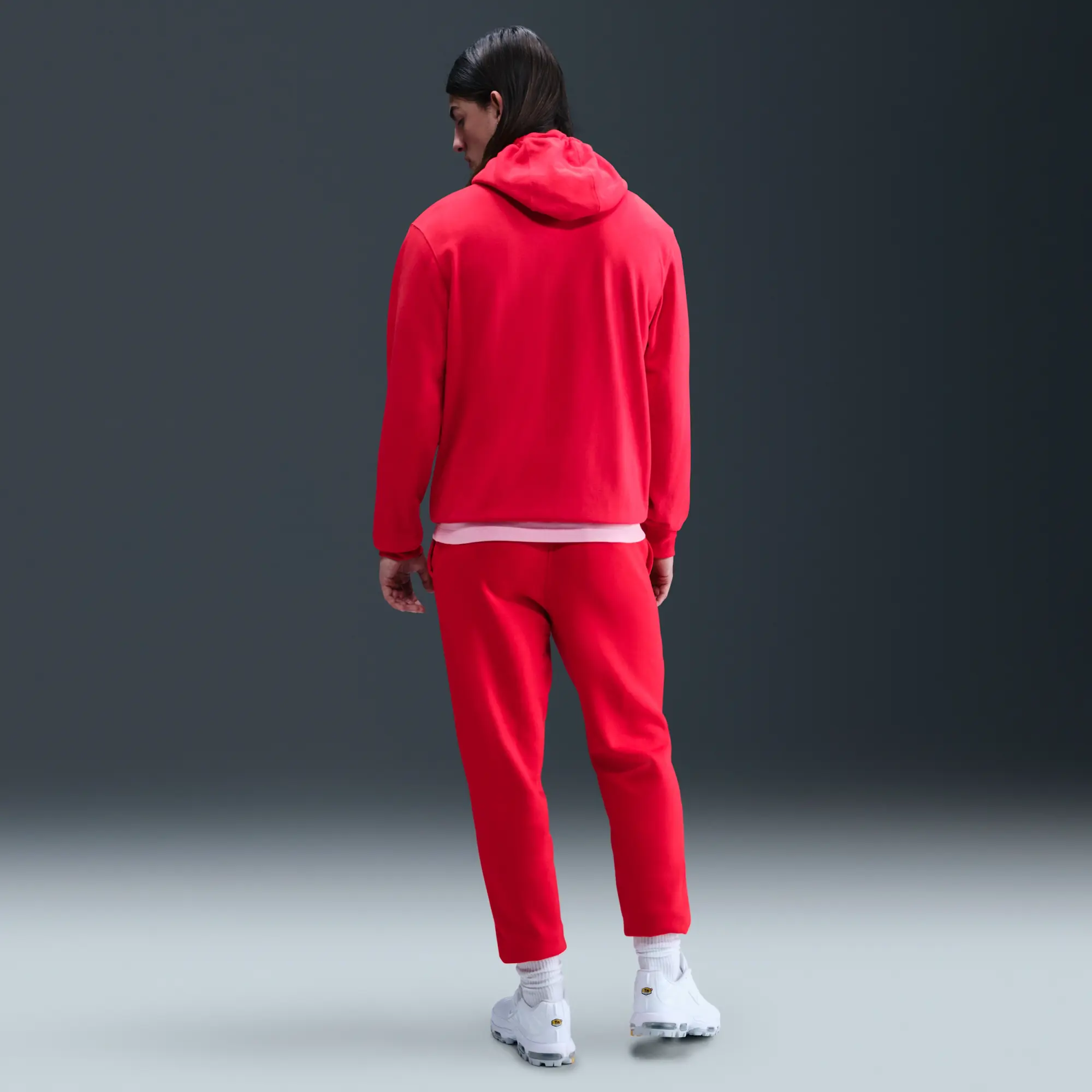 Nike Club Men's Joggers - Red - Cotton/Polyester