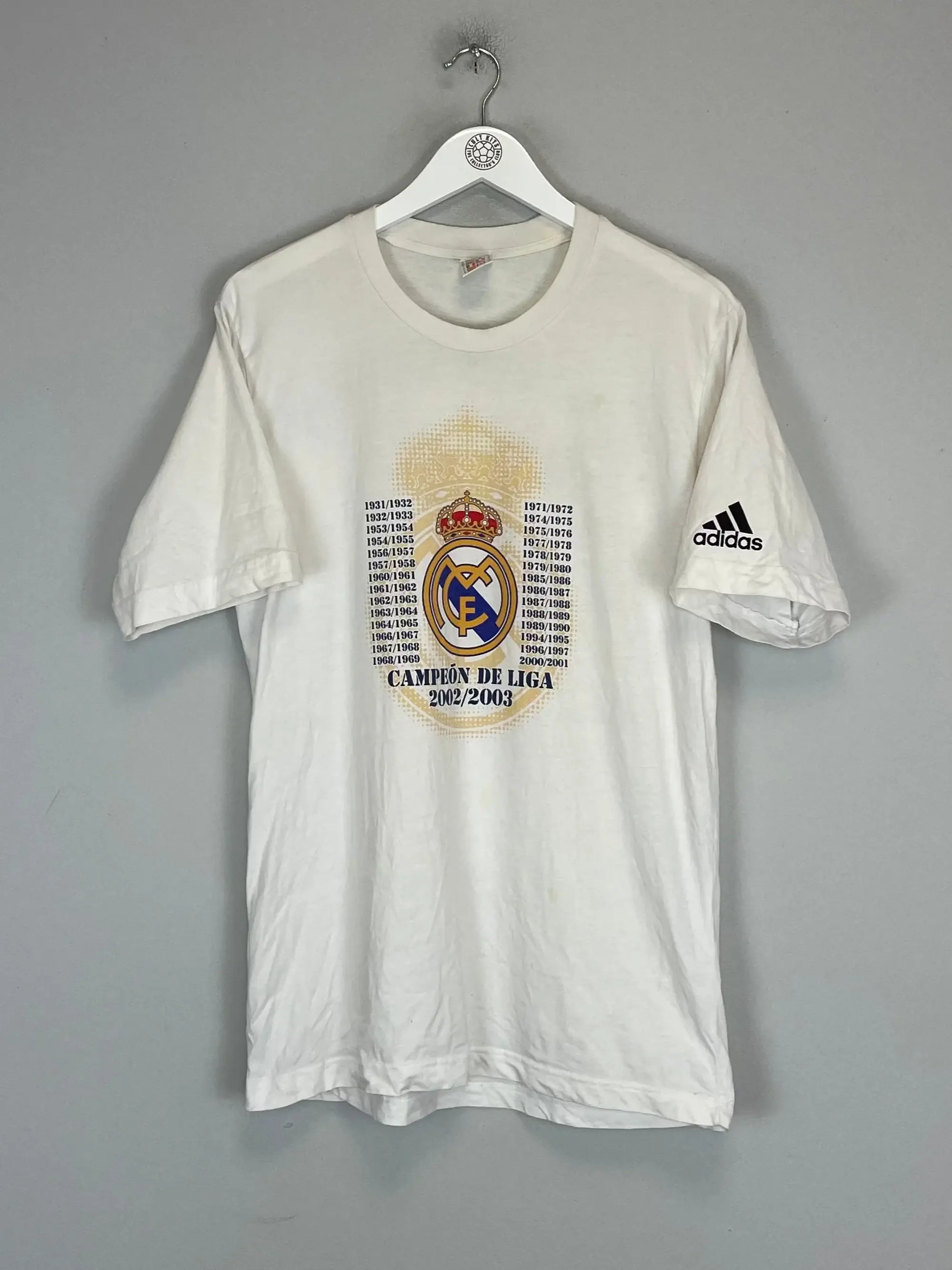 2002/03 REAL MADRID '29 CHAMPIONS' T-SHIRT (S) ADIDAS | CULT KITS