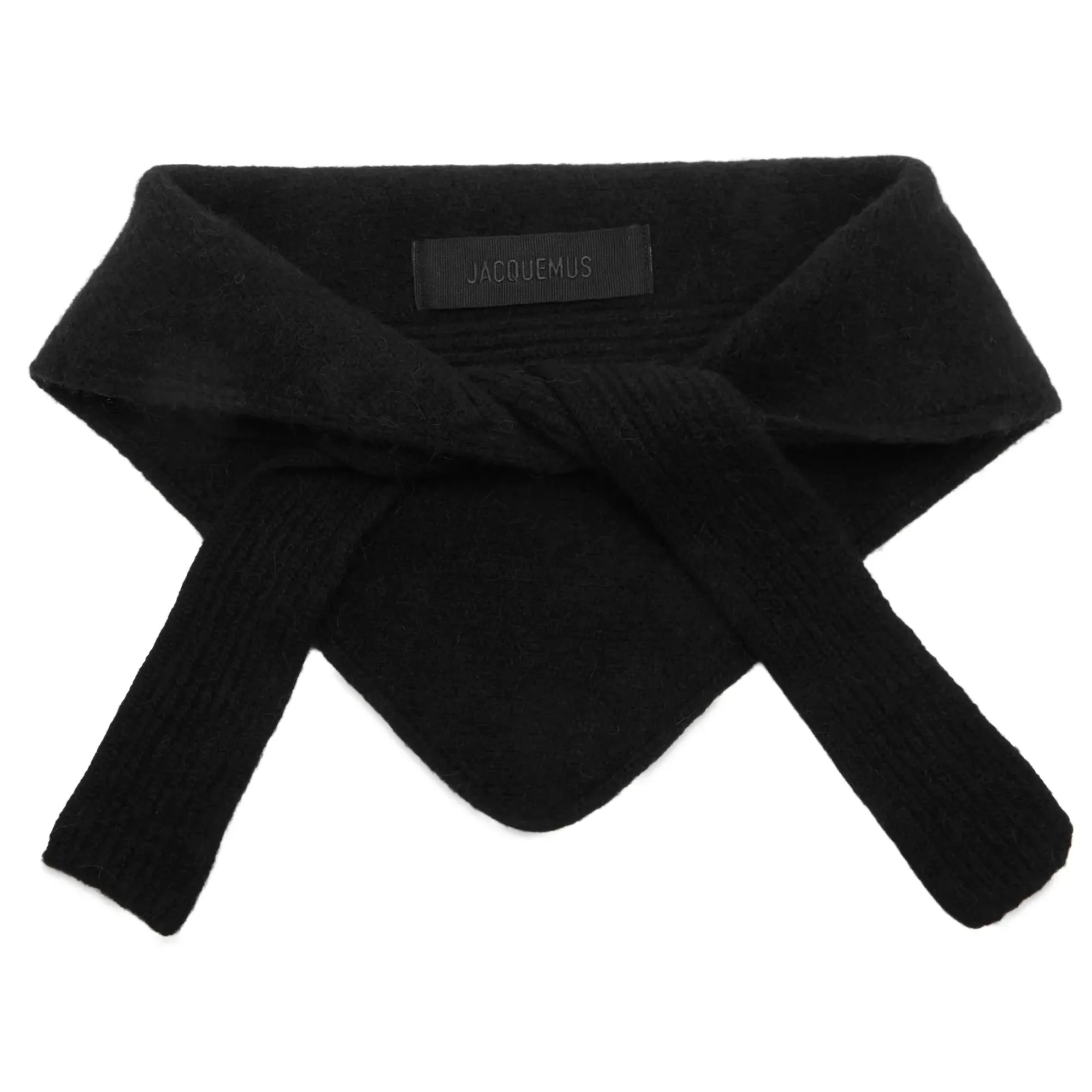 Jacquemus Men's Alpaca Triangle Scarf Black
