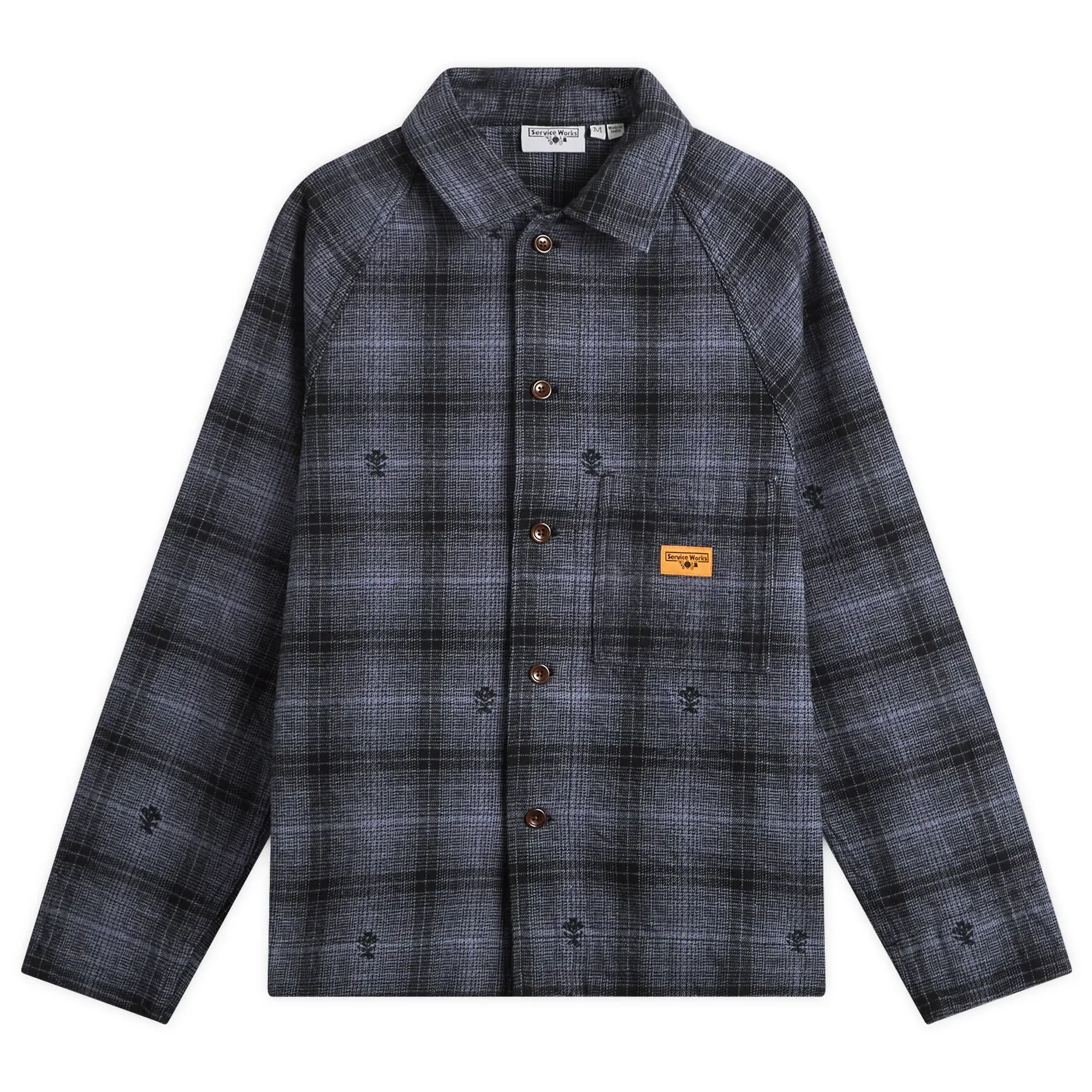 Service Works Men's Thistle Plaid FOH Jacket Black