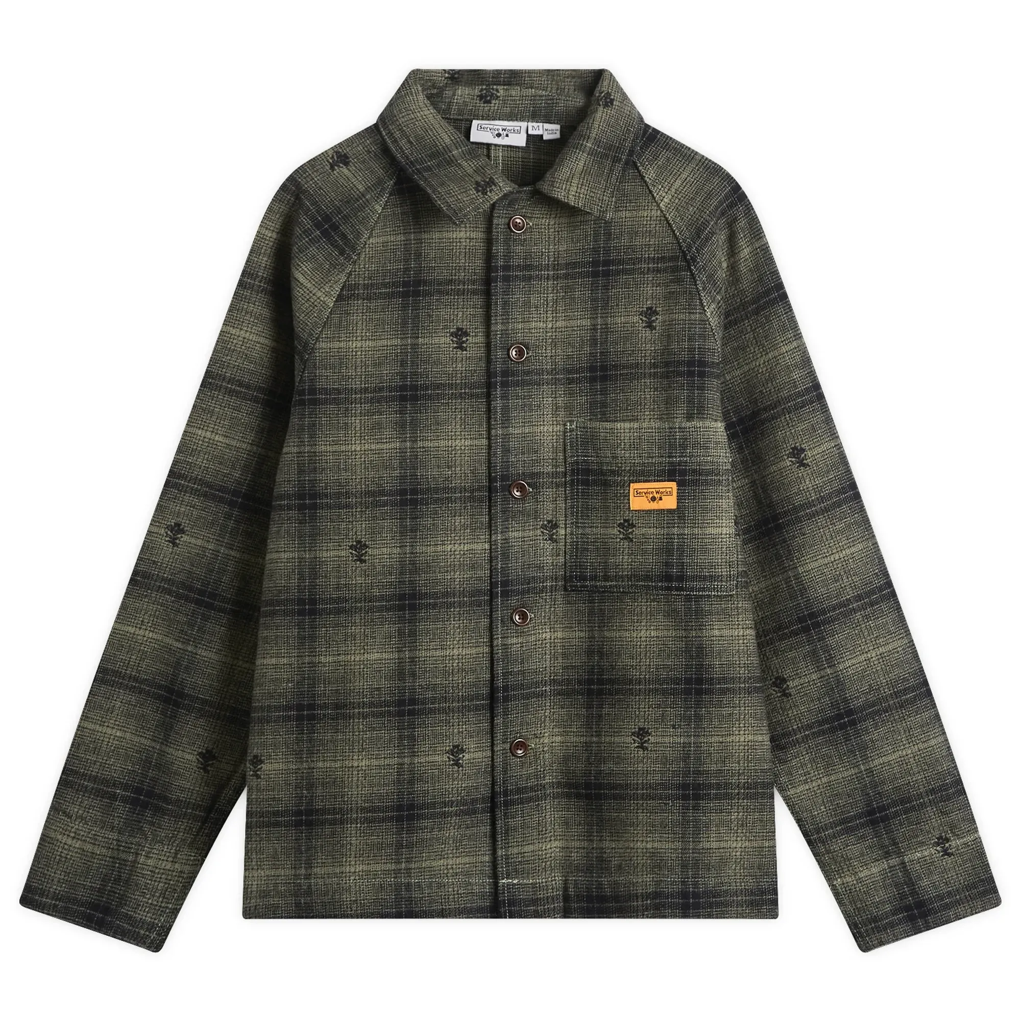 Service Works Men's Thistle Plaid FOH Jacket Olive