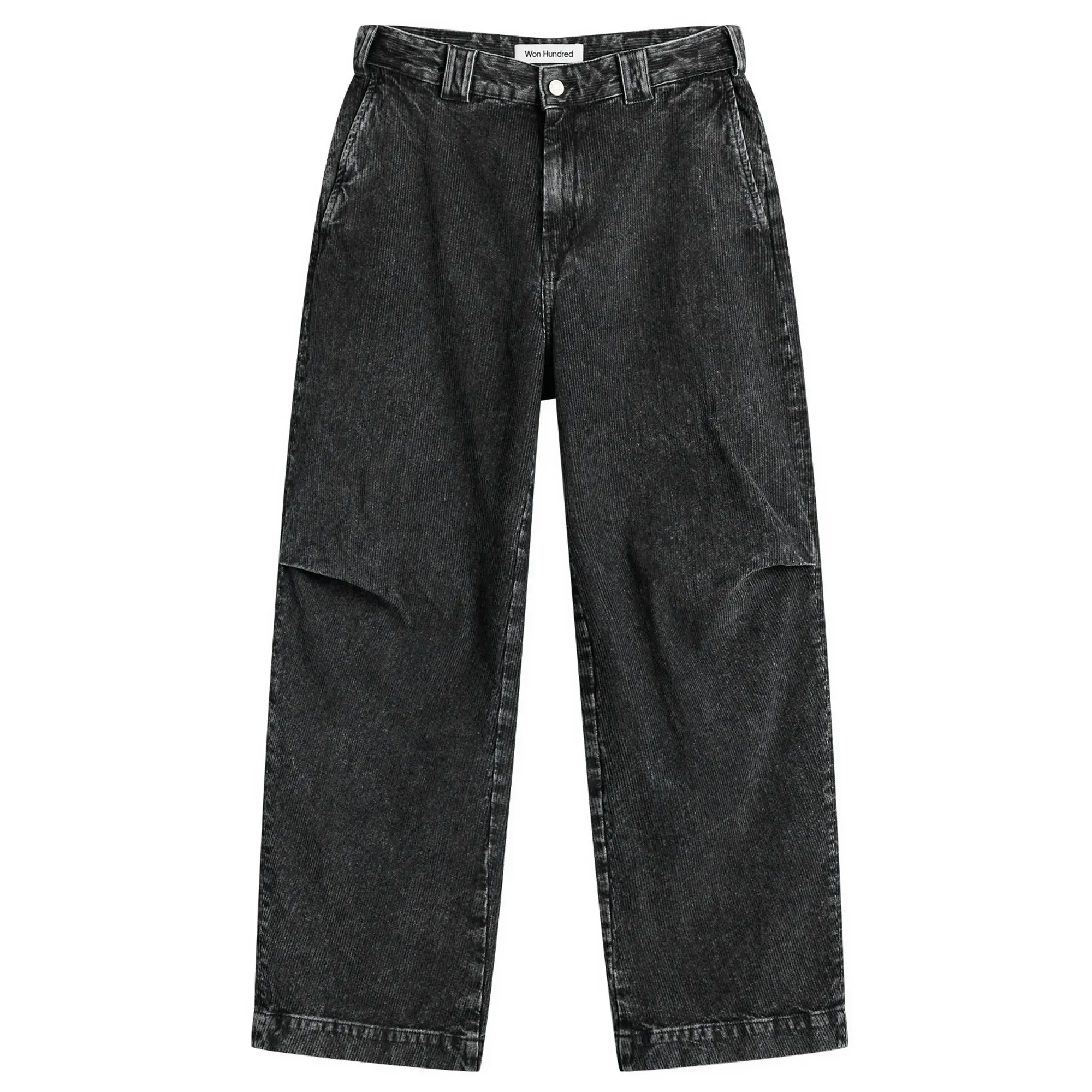 Won Hundred Men's Conrad Wide Cord Pants Washed Black