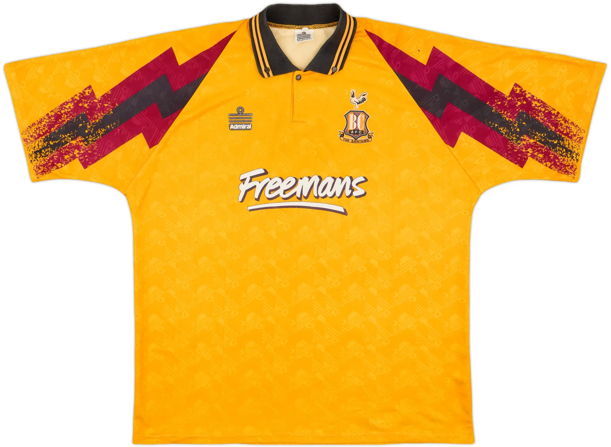 Admiral Bradford City Mens SS Home Shirt 1993/94