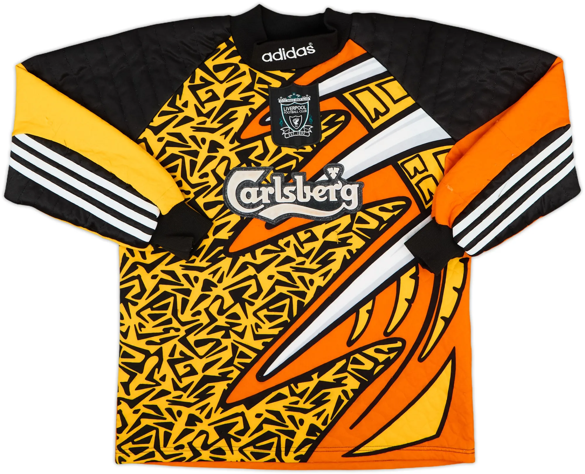 adidas Liverpool Mens LS Goalkeeper Home Shirt 1995/96