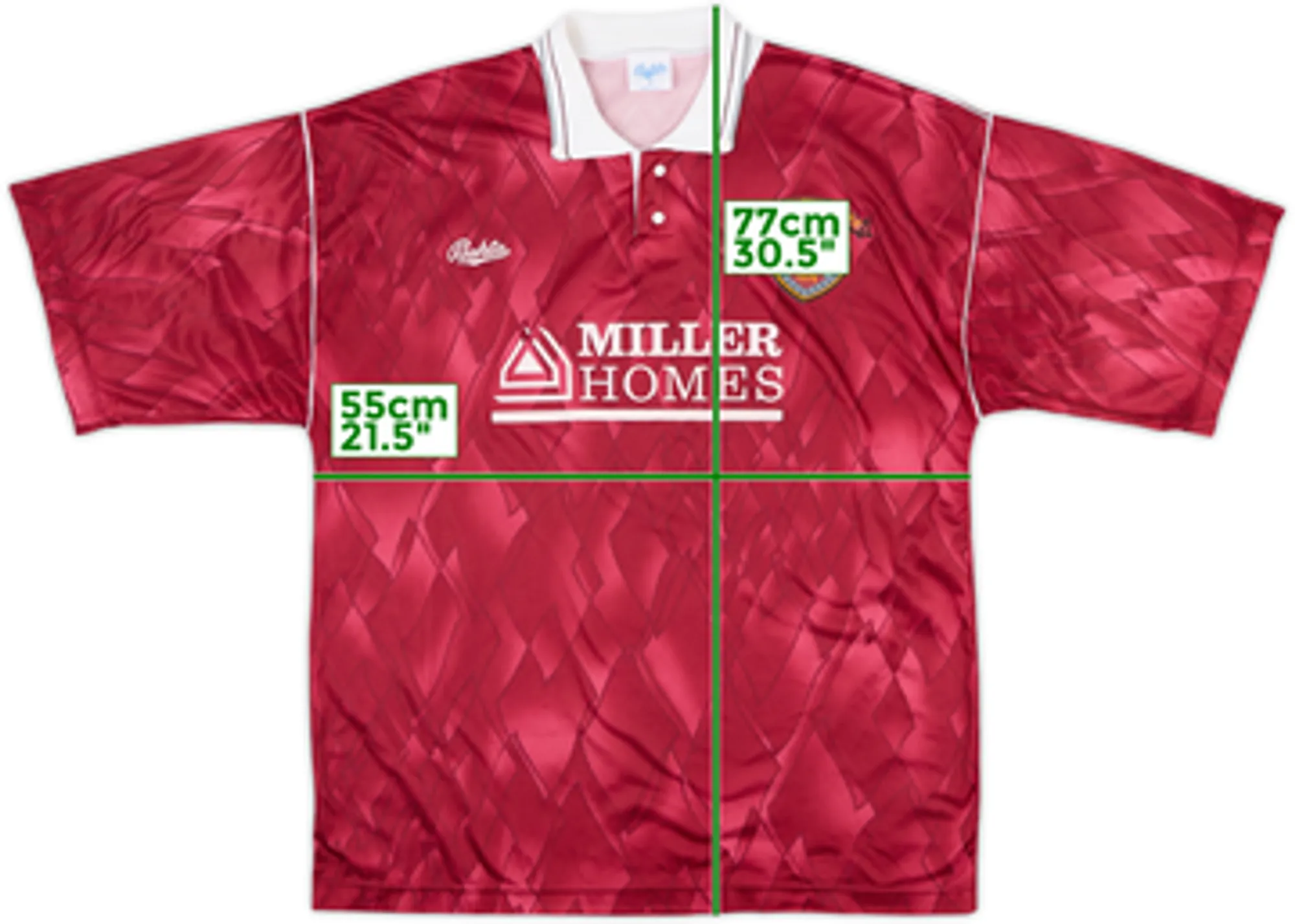 Bukta Heart of Midlothian Mens SS Home Shirt 1990/91
