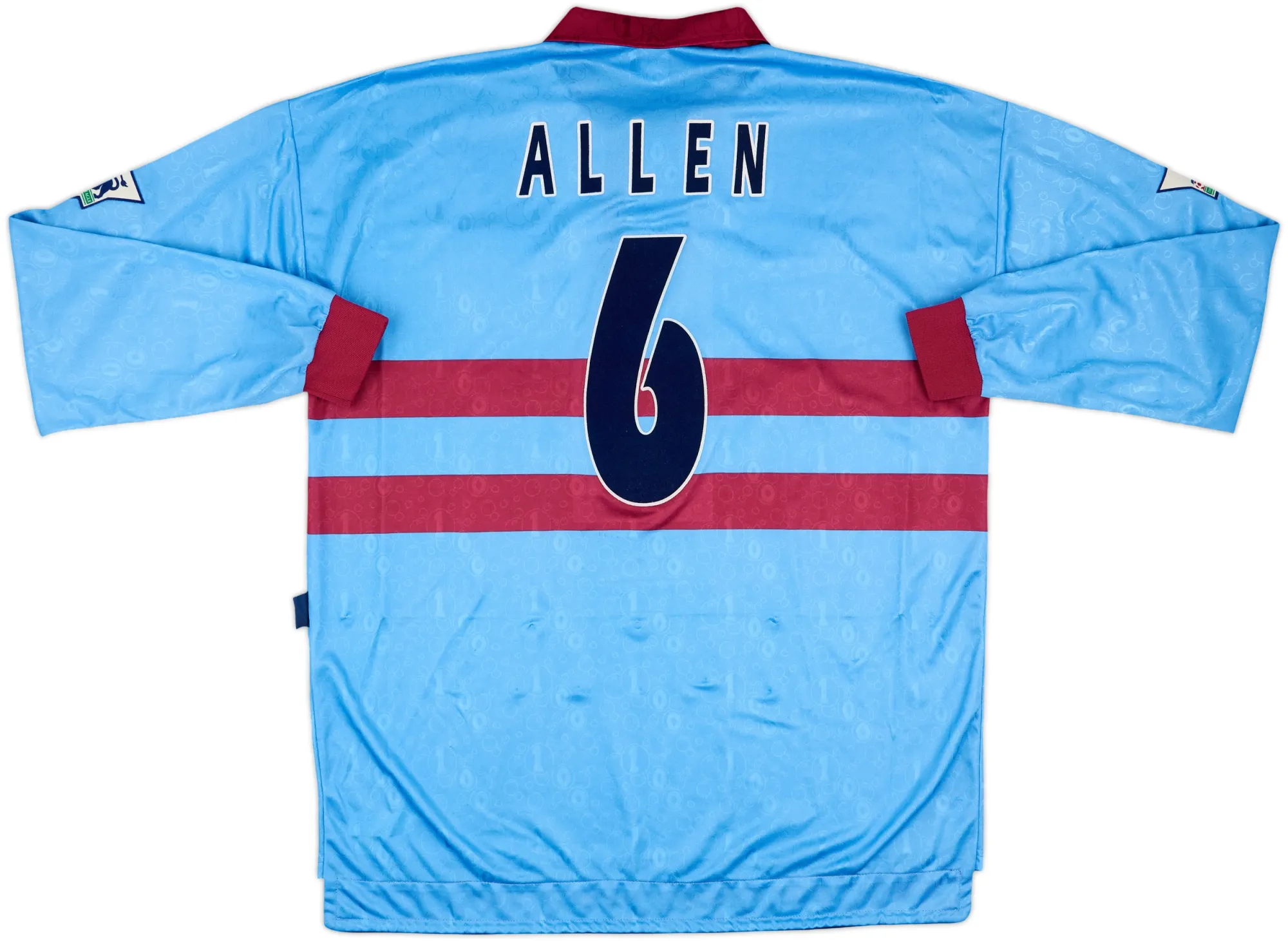 Away West Ham United Mens LS Player Issue Away Shirt 1995/96