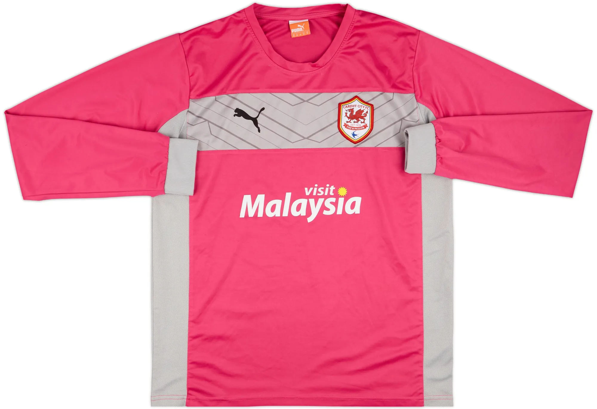Puma Cardiff City Mens LS Goalkeeper Player Issue Home Shirt 2012/13