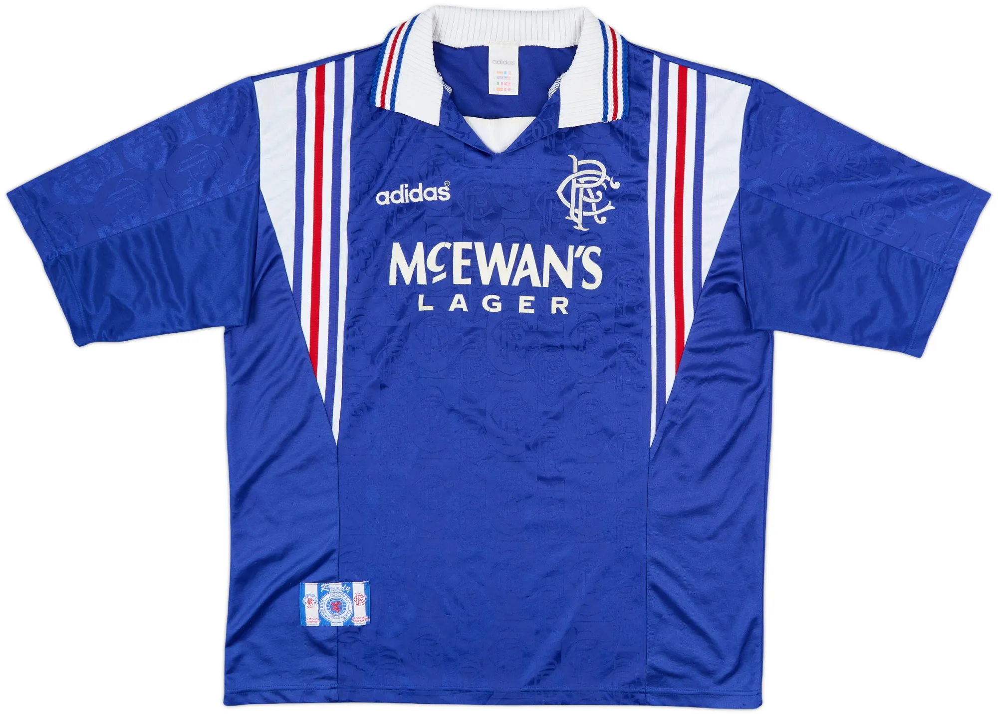 adidas Rangers Mens SS Home Shirt 1996/97