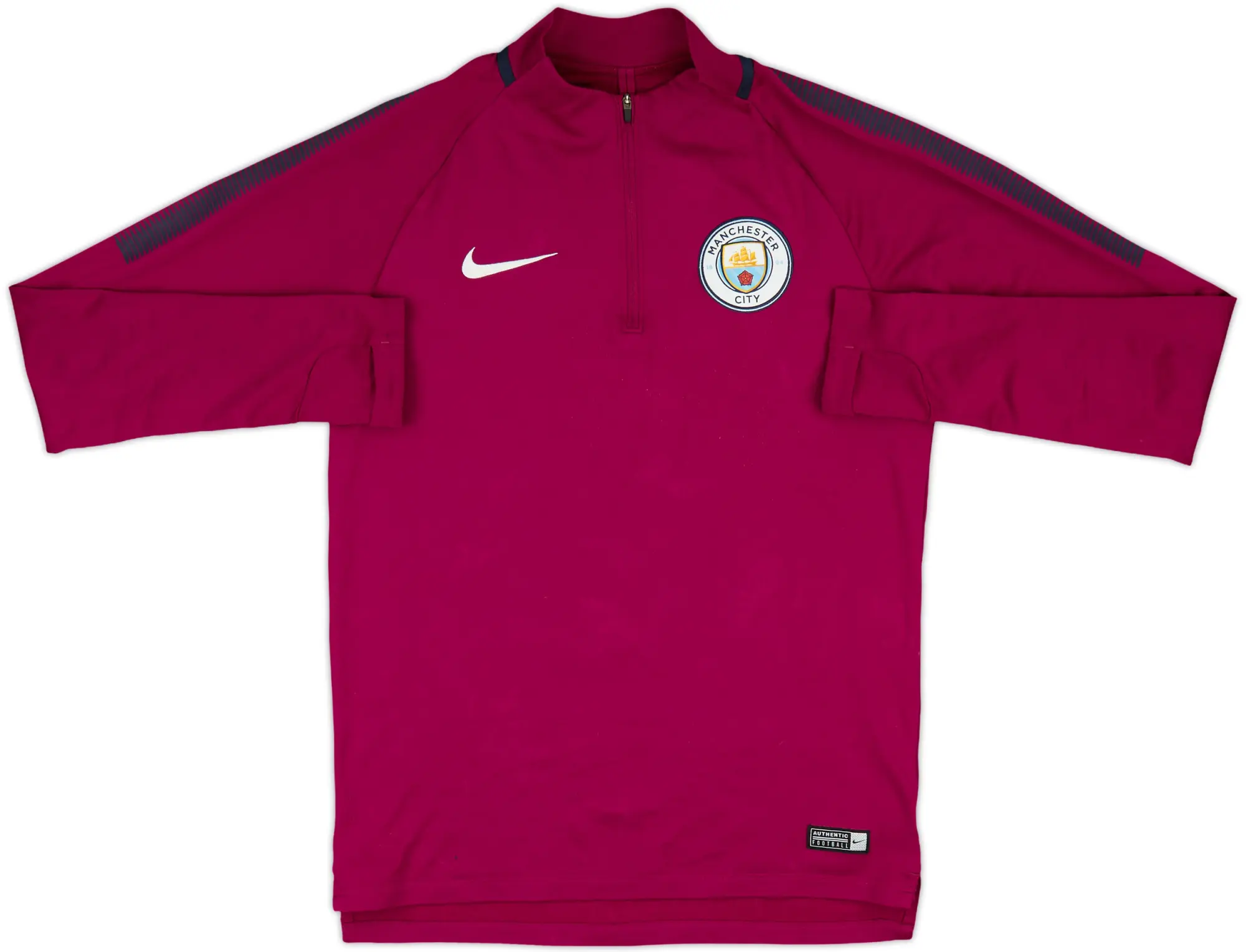 2017-18 Manchester City Nike 1/4 Zip Drill Top - 7/10 - (S)