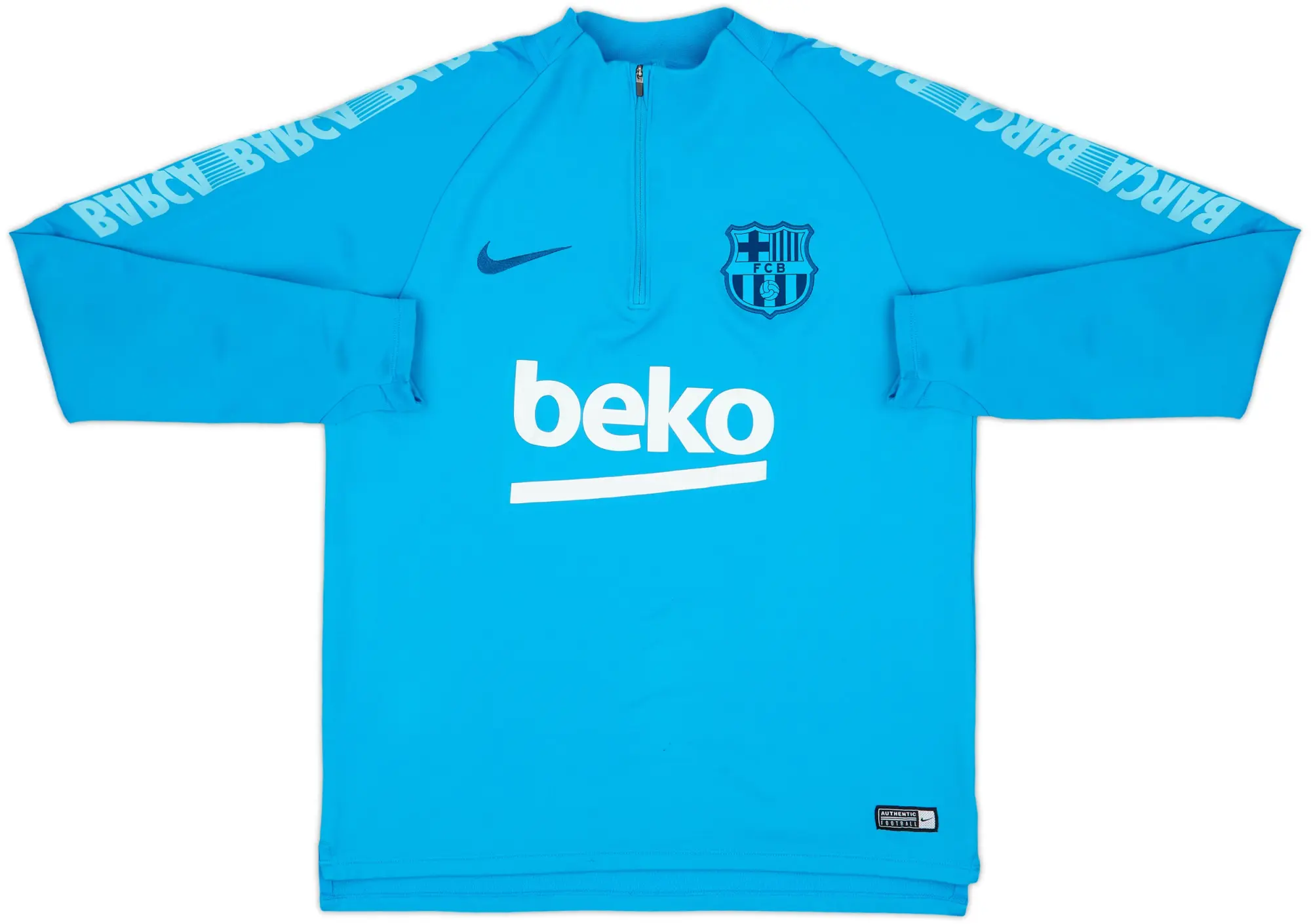 2019-20 Barcelona Nike 1/4 Zip Drill Top - 7/10 - (M)