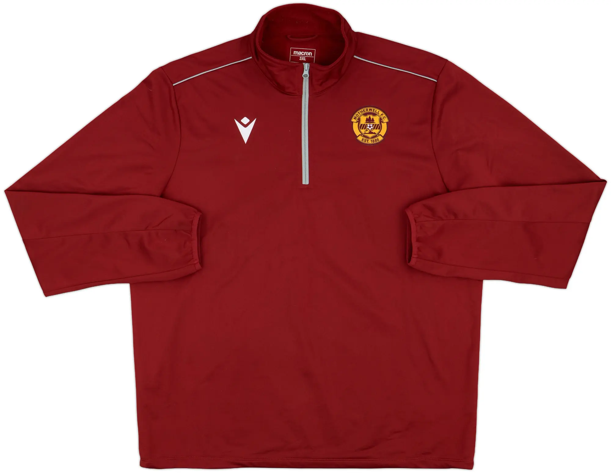 2020-21 Motherwell Macron 1/4 Zip Training Top - 8/10 - (3XL)