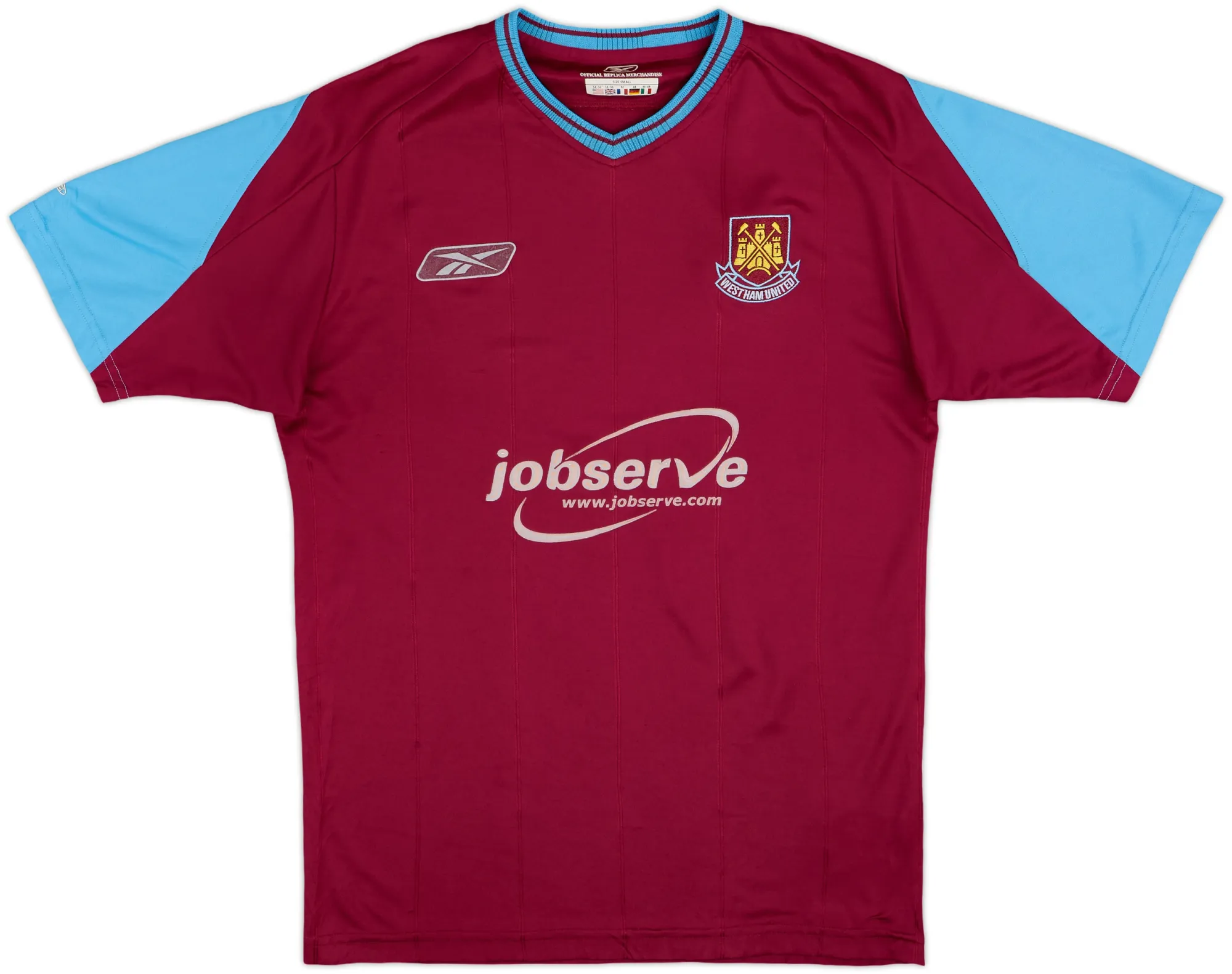 Reebok West Ham United Mens SS Home Shirt 2003/05