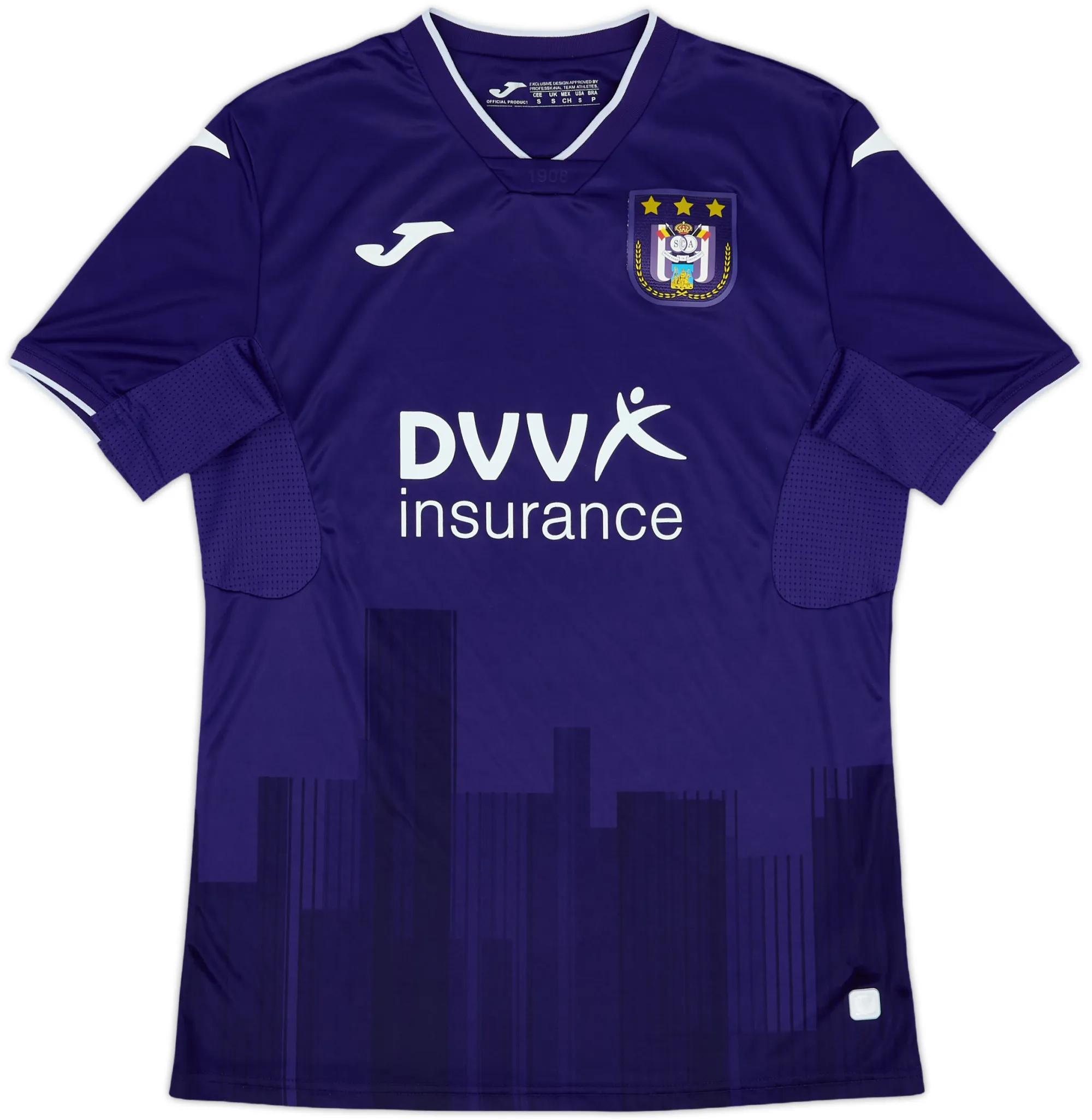 Joma Anderlecht Mens SS Home Shirt 2020/21
