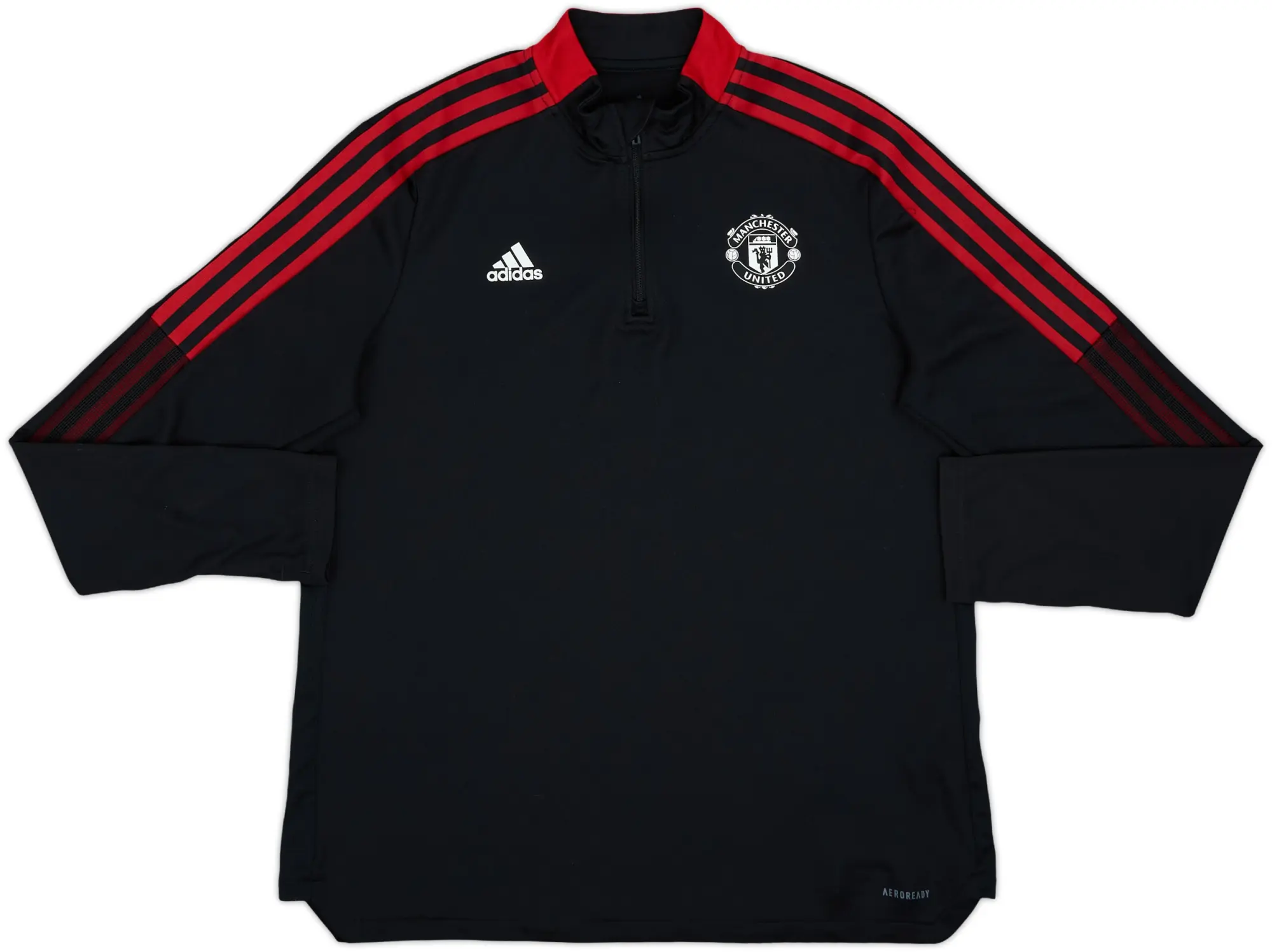 2021-22 Manchester United adidas 1/4 Zip Training Top - 8/10 - (XL)