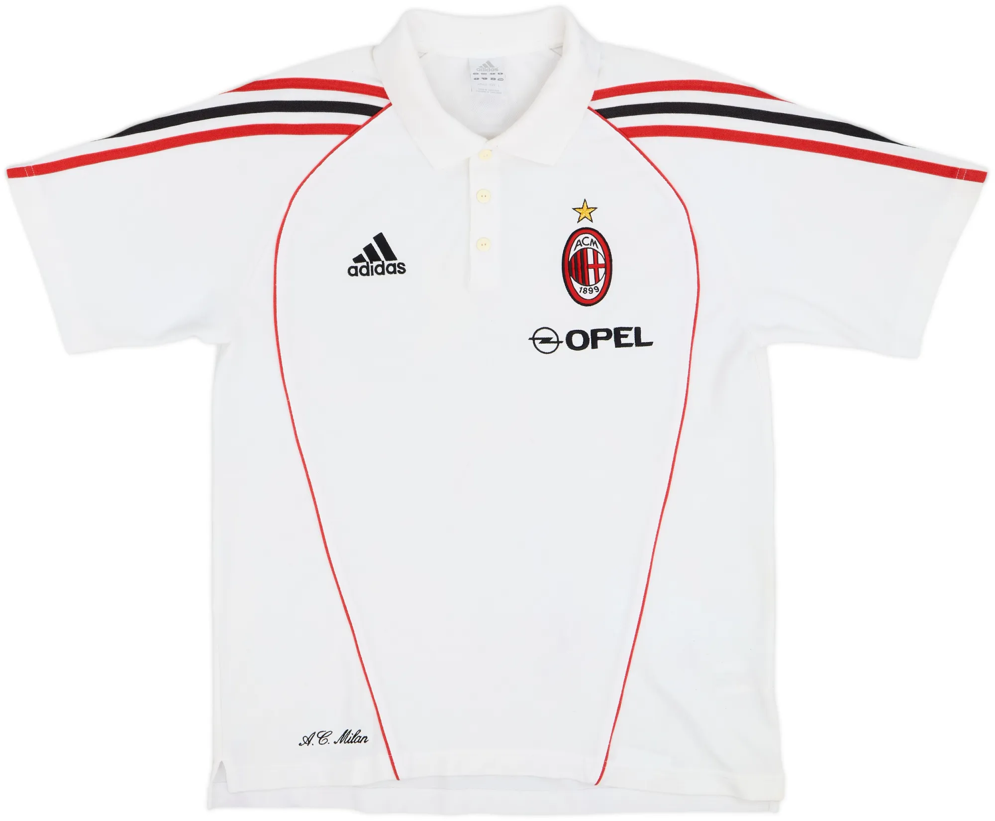 adidas AC Milan Mens SS Home Shirt 2005/06