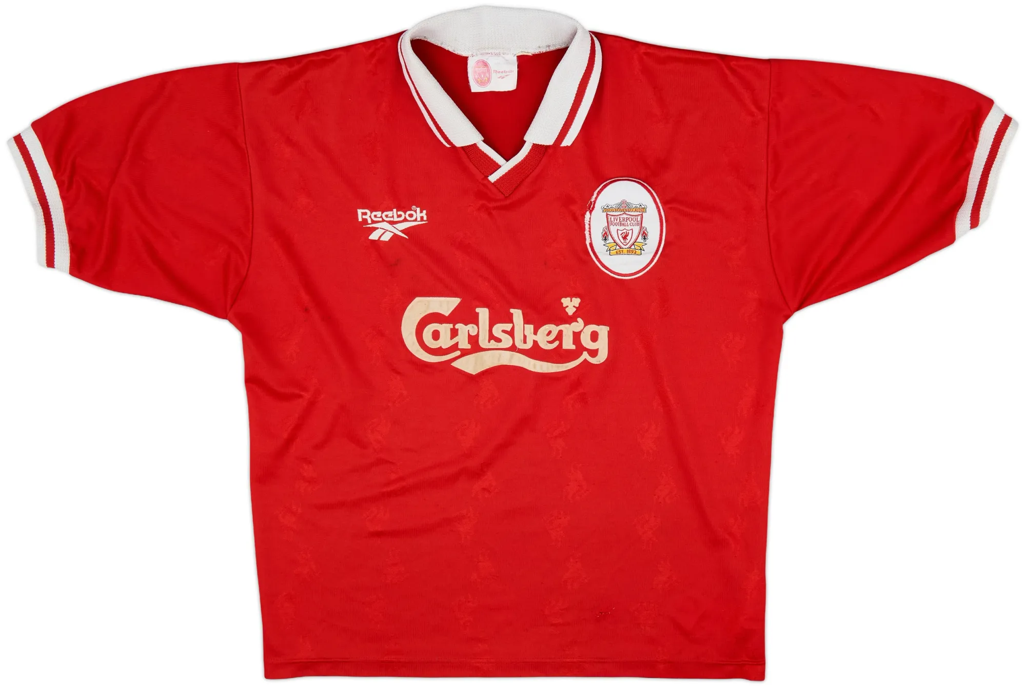 Reebok Liverpool Mens SS Home Shirt 1996/98