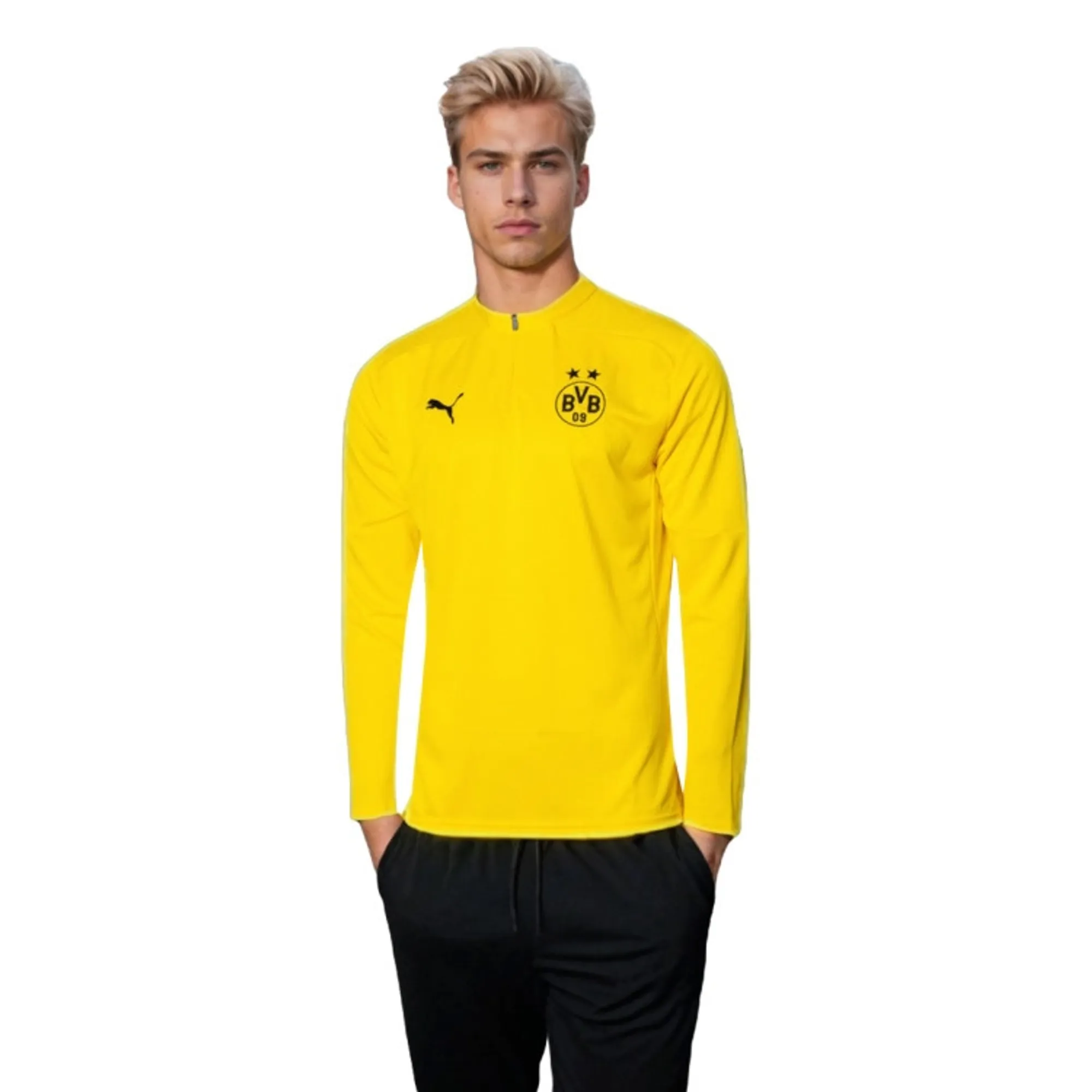 Borussia Dortmund PUMA Training 1/4 Zip Top - Yellow