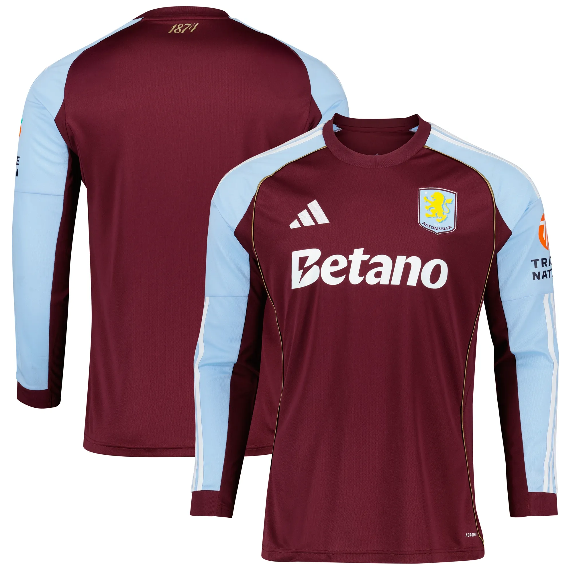 Aston Villa adidas Home Shirt 2025-26 - Long Sleeve