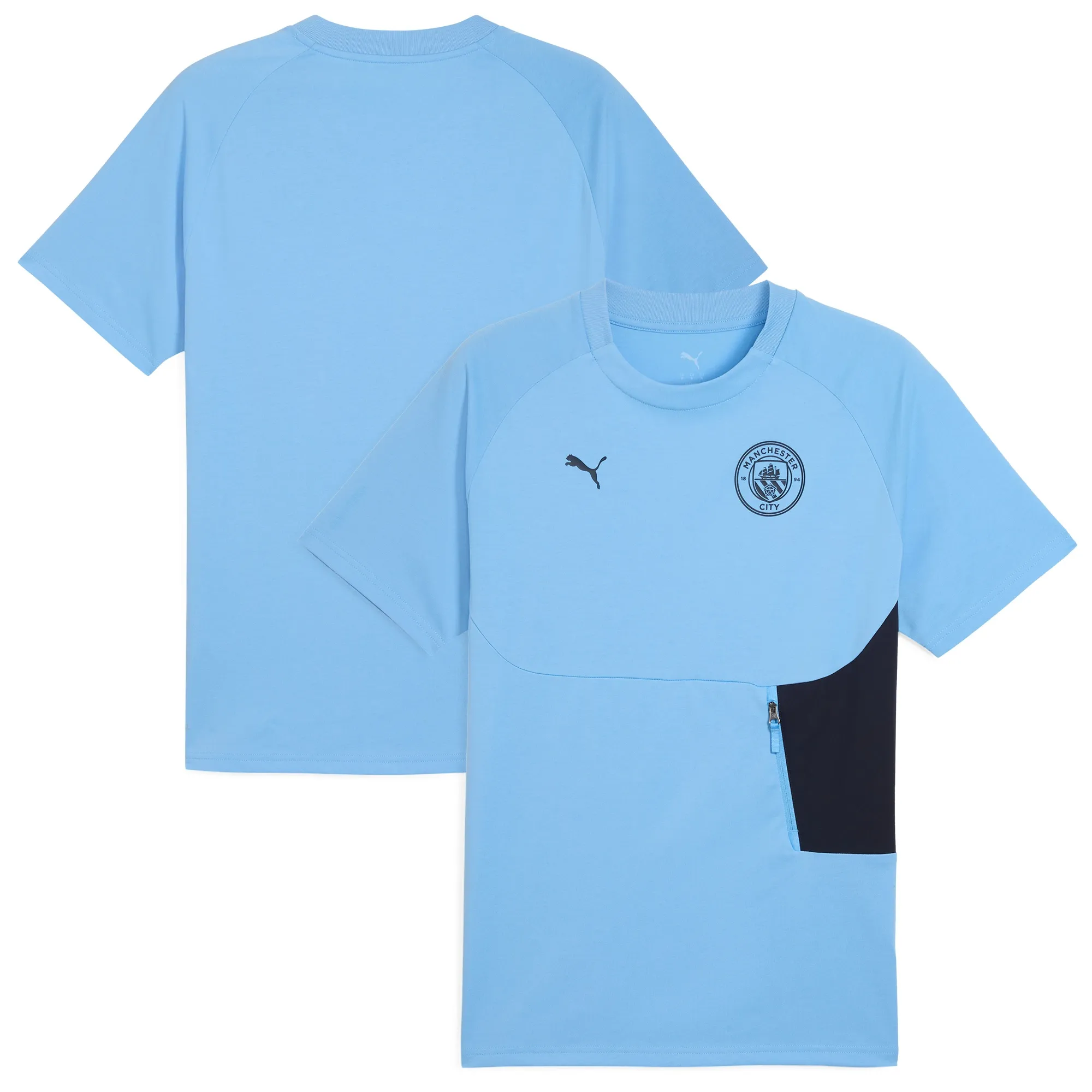 Manchester City PumaTECH Pocket T-Shirt - Navy
