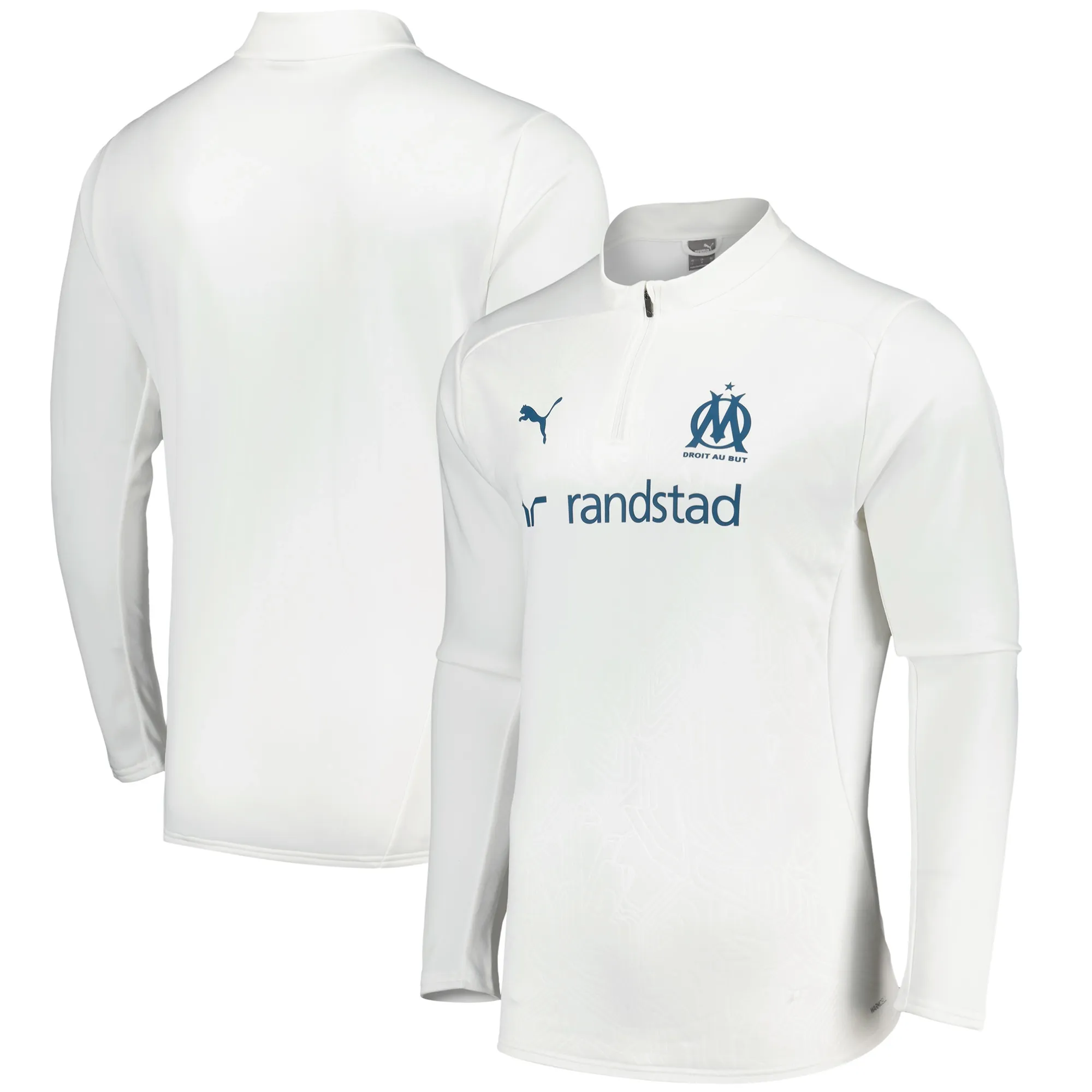 Olympique de Marseille Puma Training Fleece - White