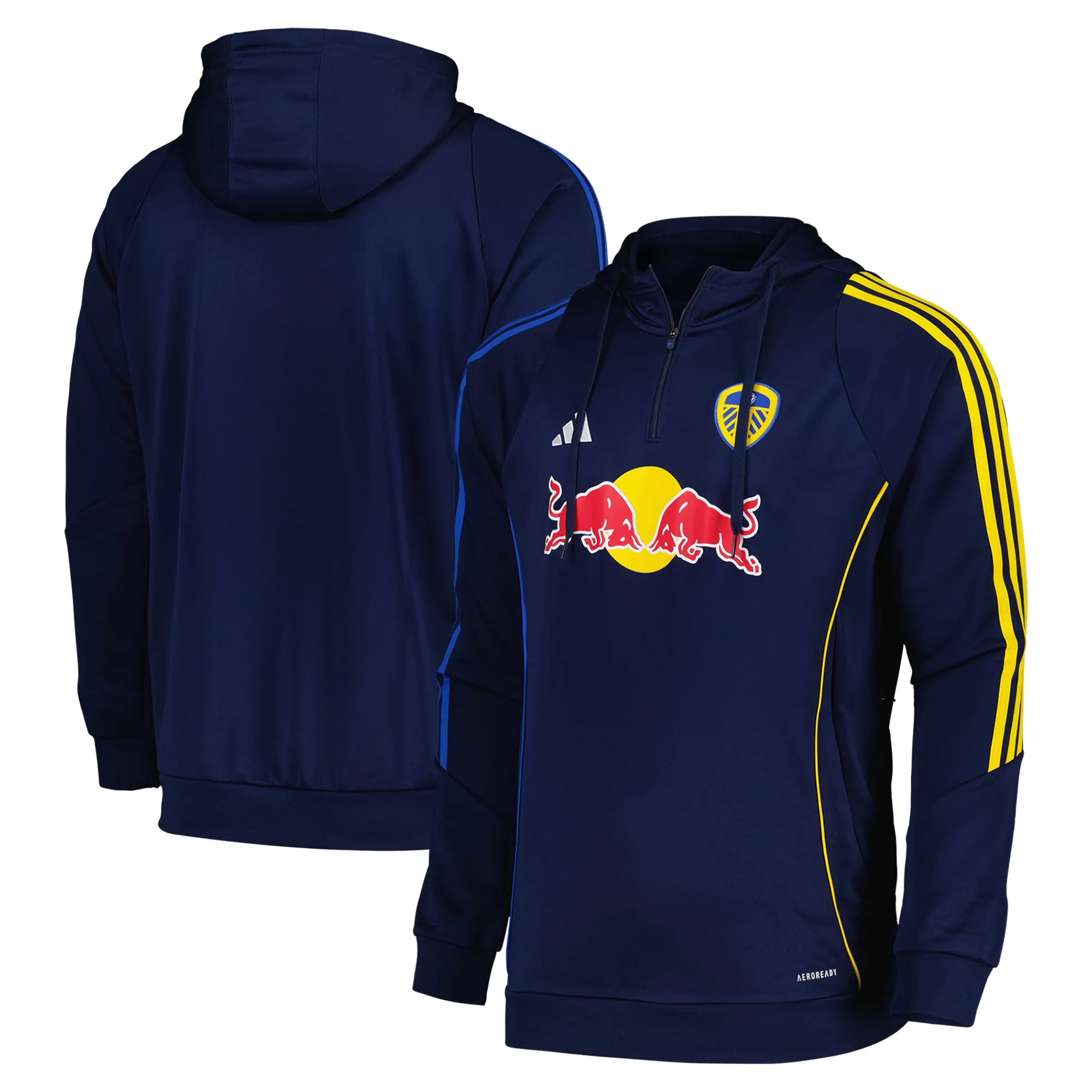 Leeds United adidas Training Hoodie - Navy